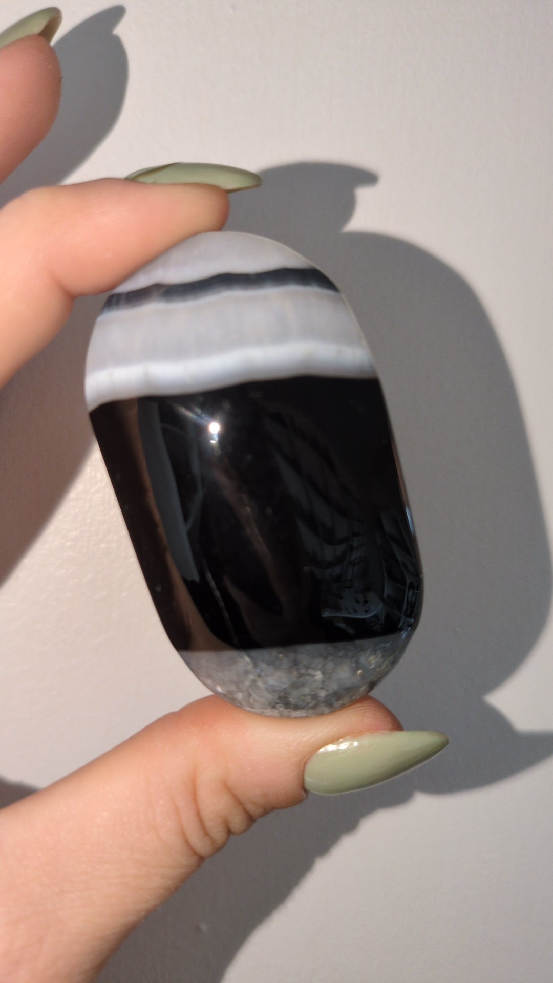 Black agate palm C