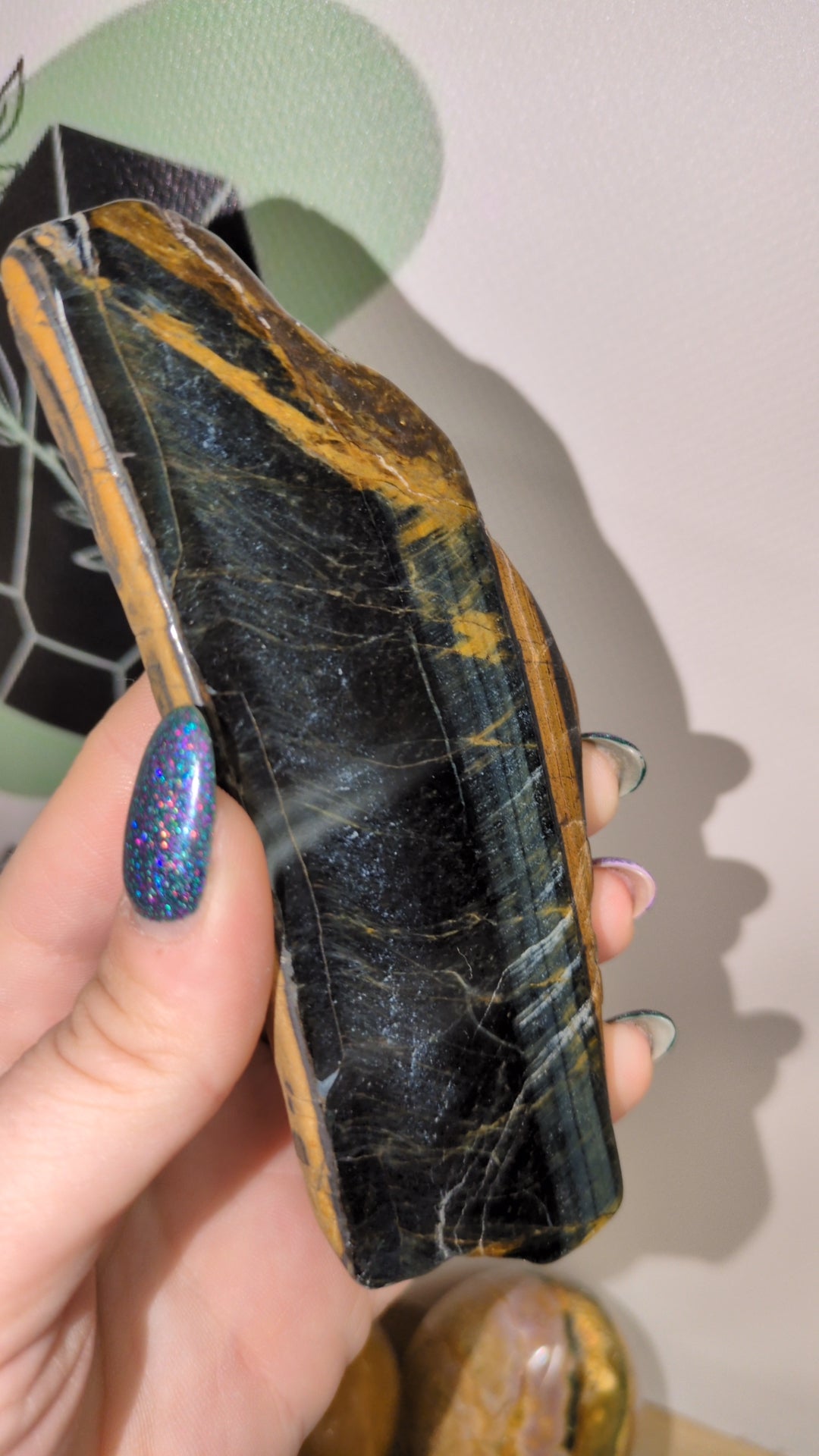 Blue mix golden tiger's eye slabs ✨