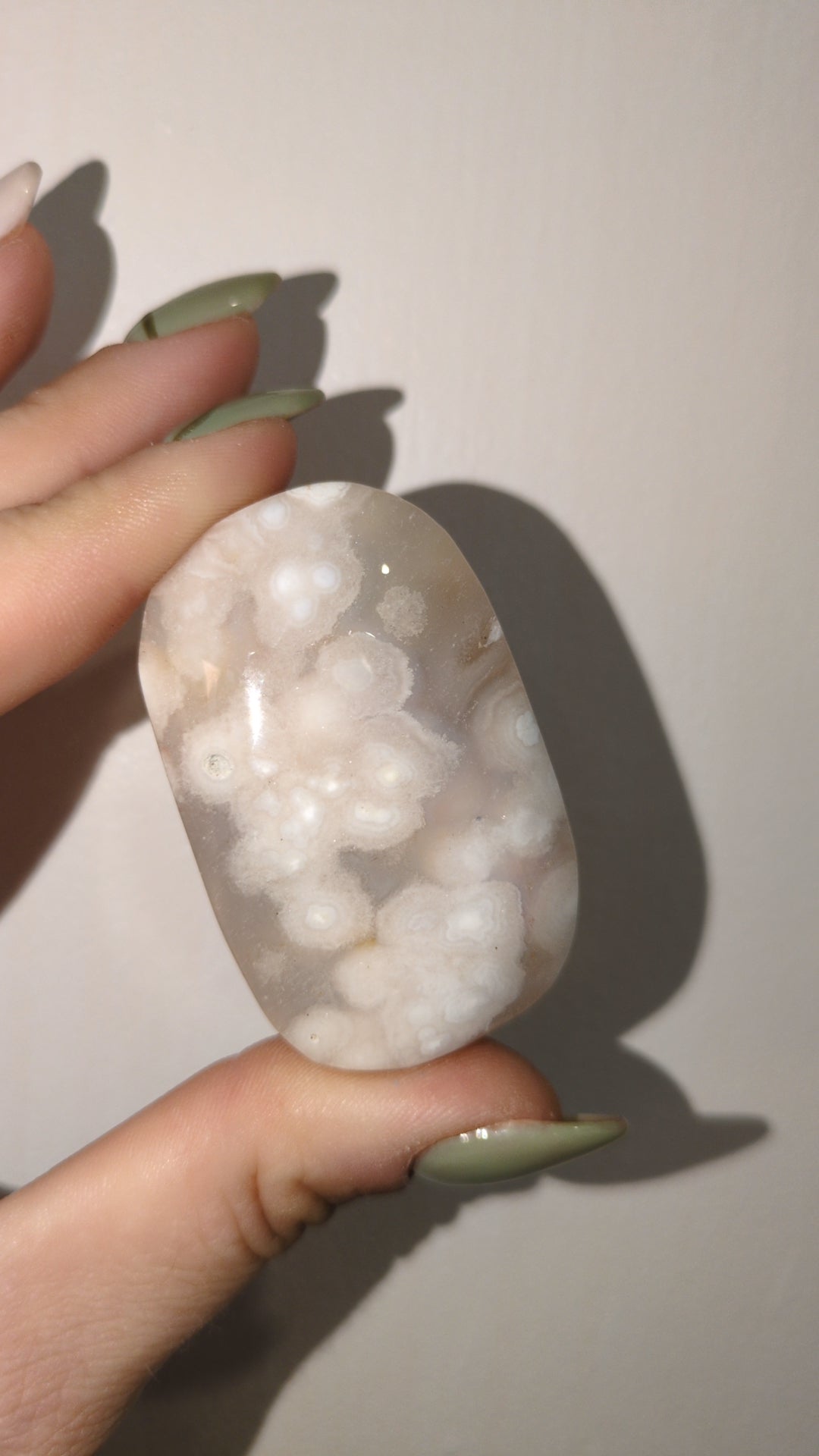 Pink amethyst X flower agate palm ✨