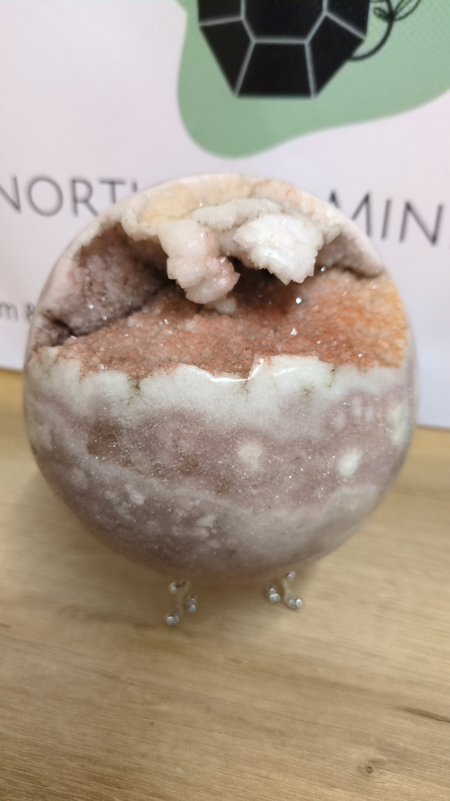 XL pink amythest sphere✨