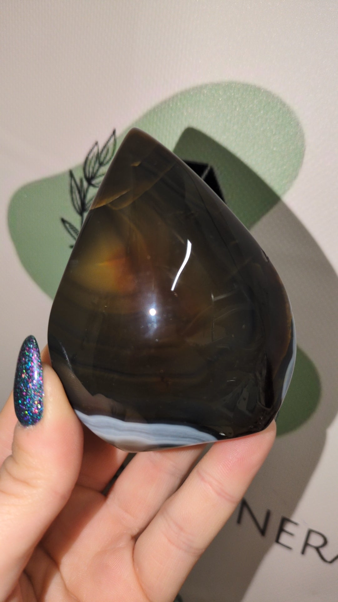 Blue banded agate freeform.