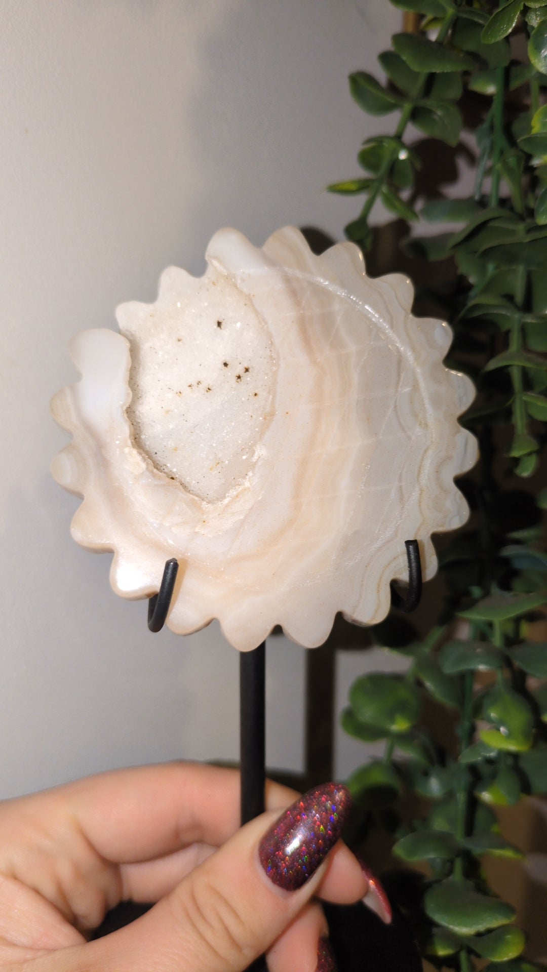 Druzy agate sunflower (A)