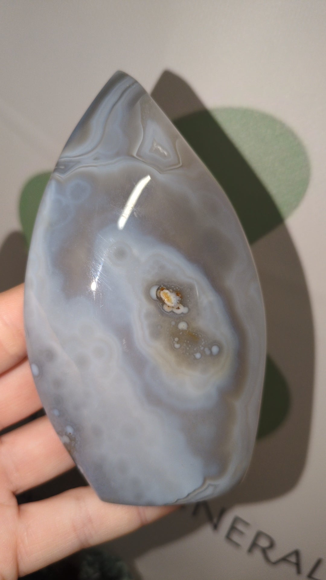 Blue banded agate freeform.