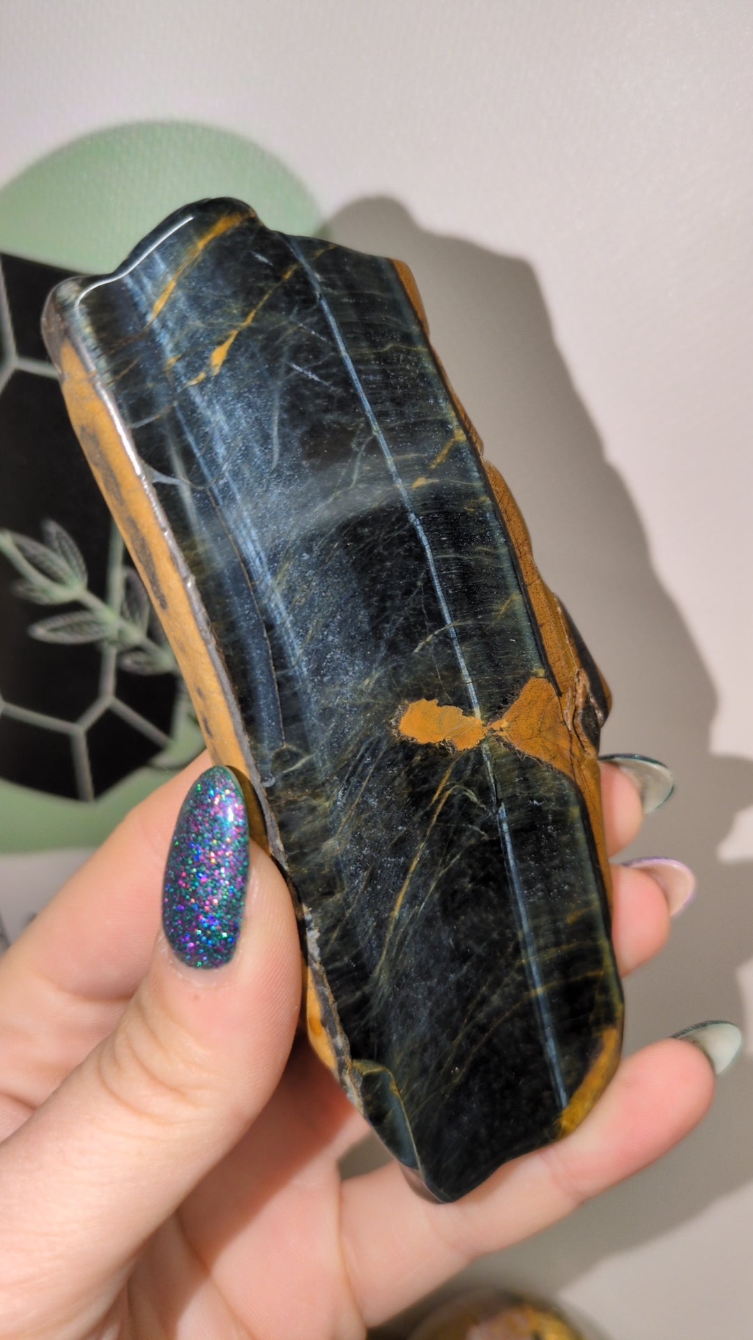 Blue mix golden tiger's eye slabs ✨