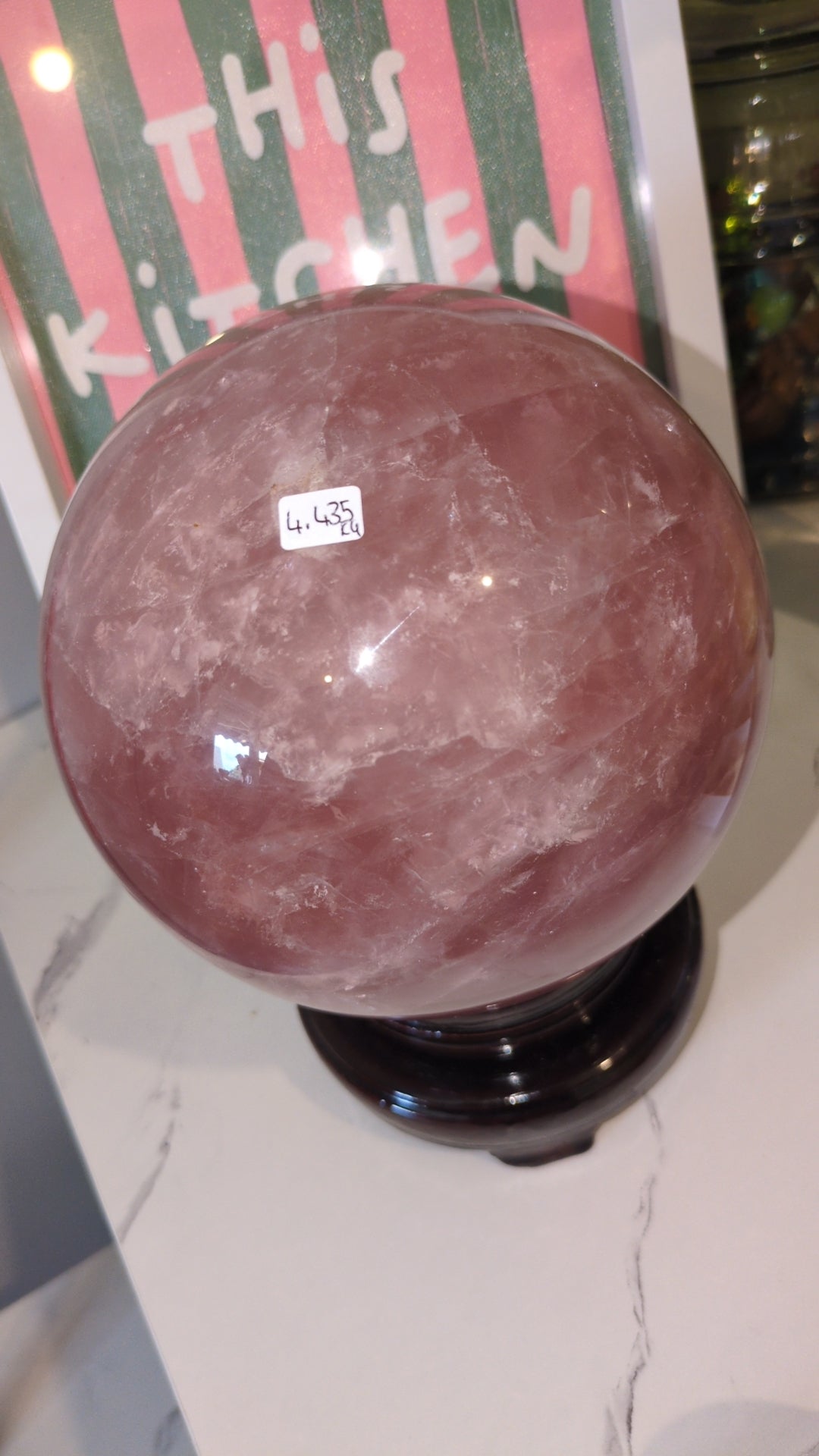 XXL Dark rose quartz sphere ✨