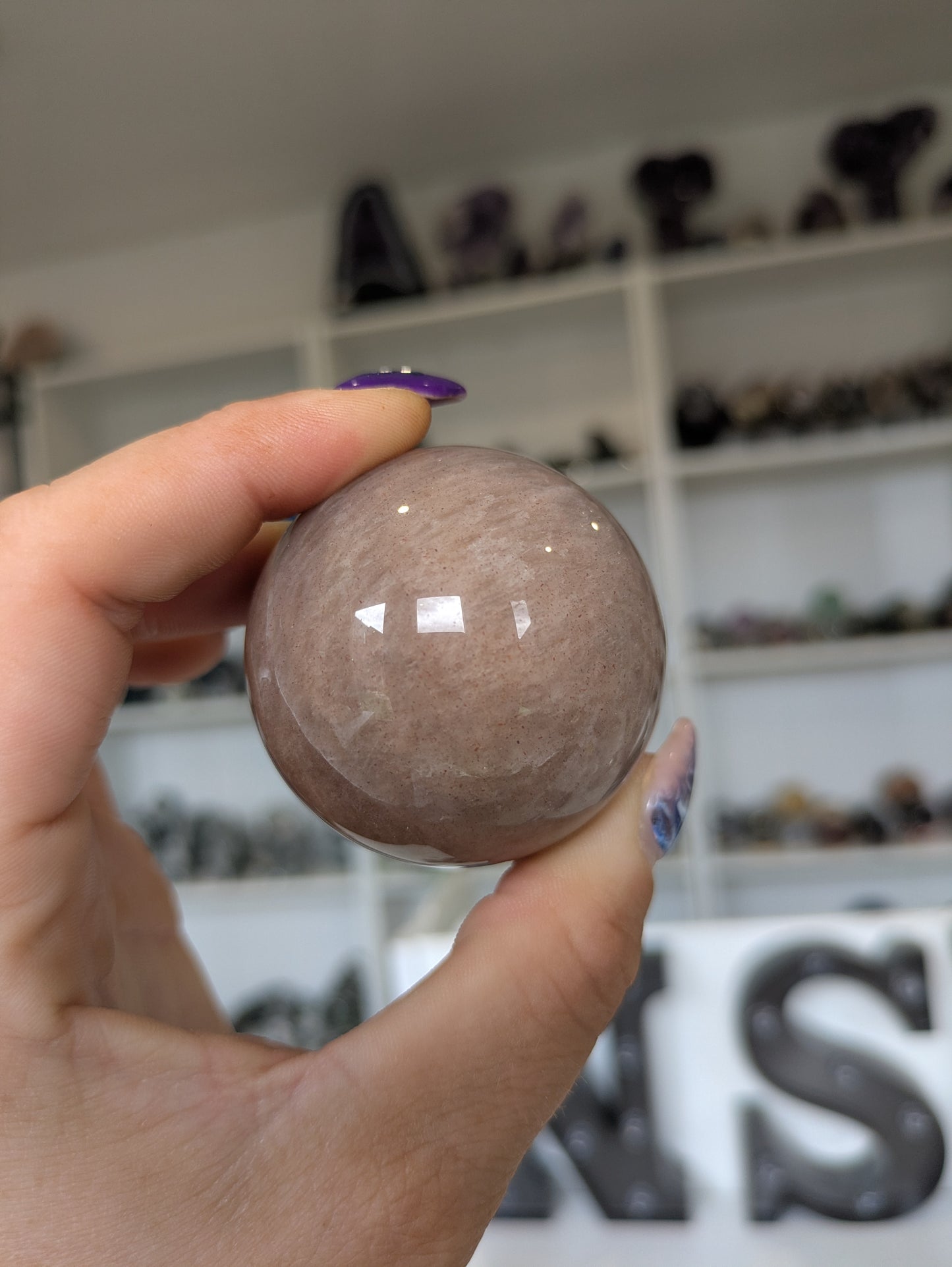 Peach moonstone sphere ✨
