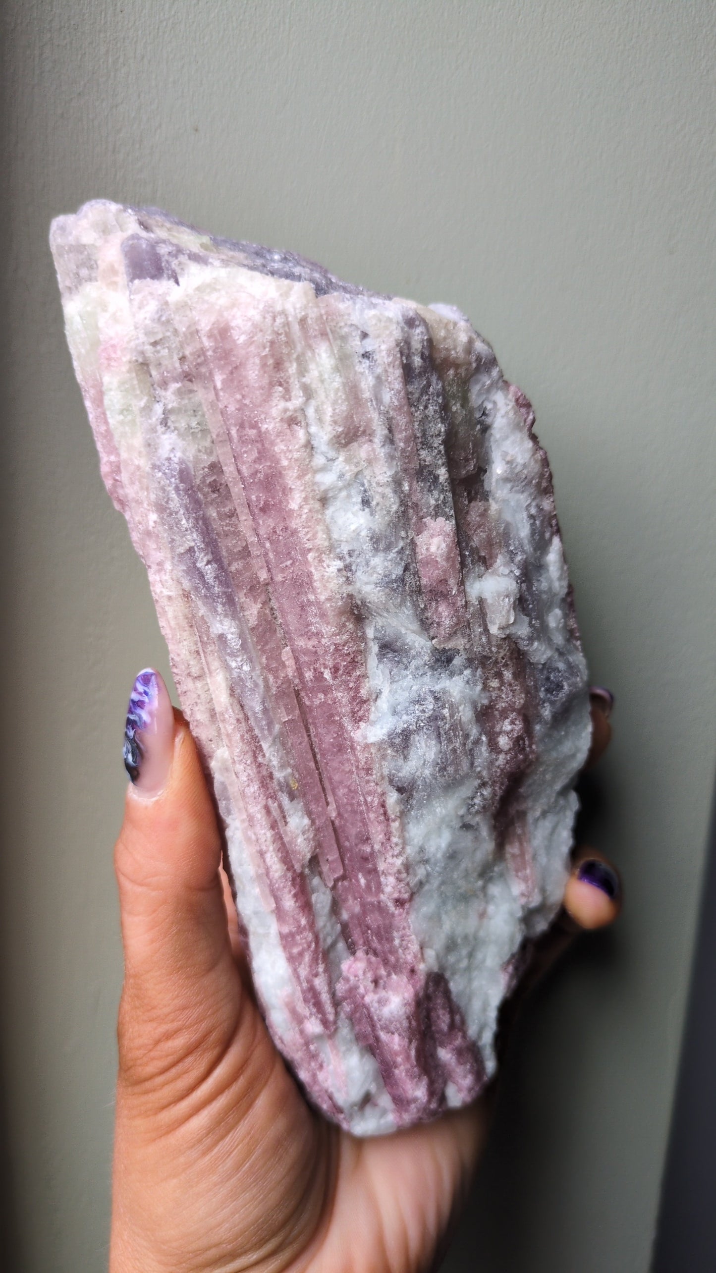 XL pink tourmaline & mica raw