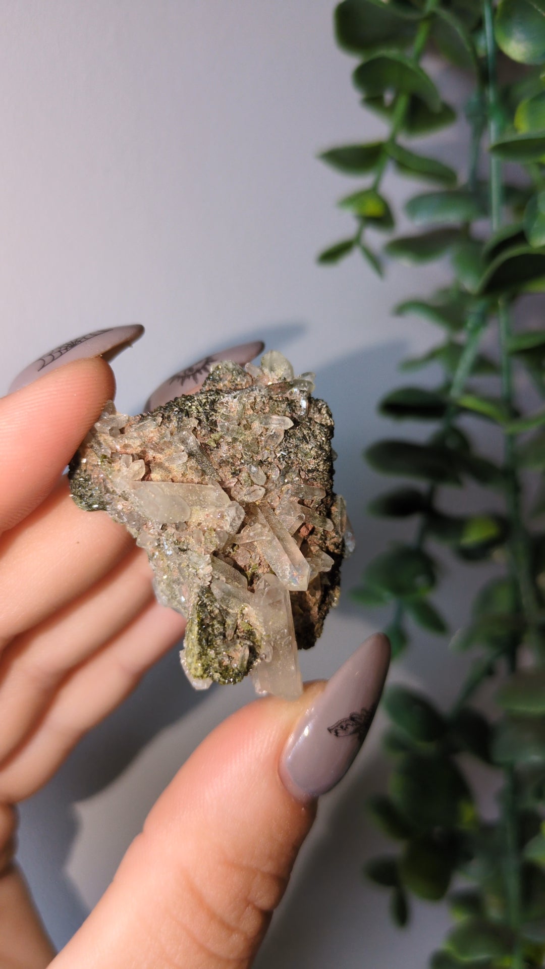 Epidote& quartz specimen B ✨