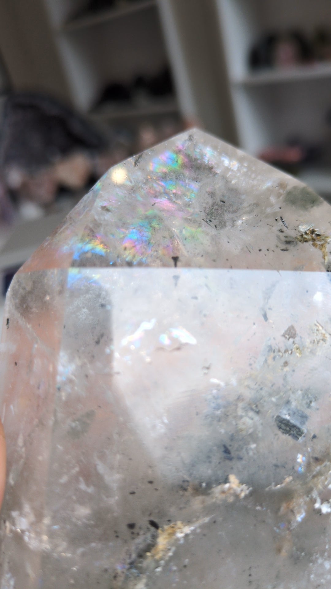Chlorite included quartz tower ✨