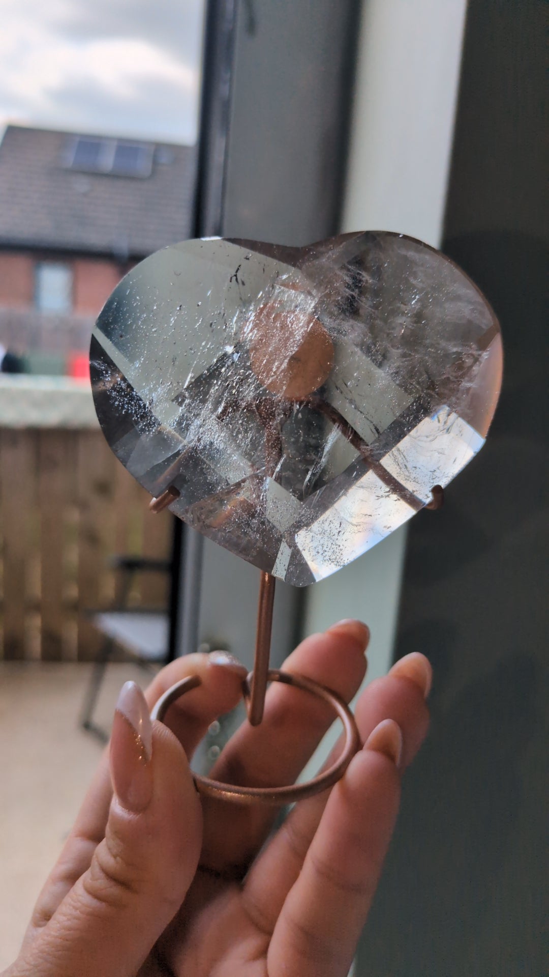 Faceted smokey heart ✨ (5)