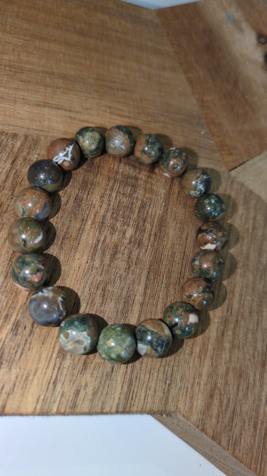 9mm rainforest jasper bracelet ✨