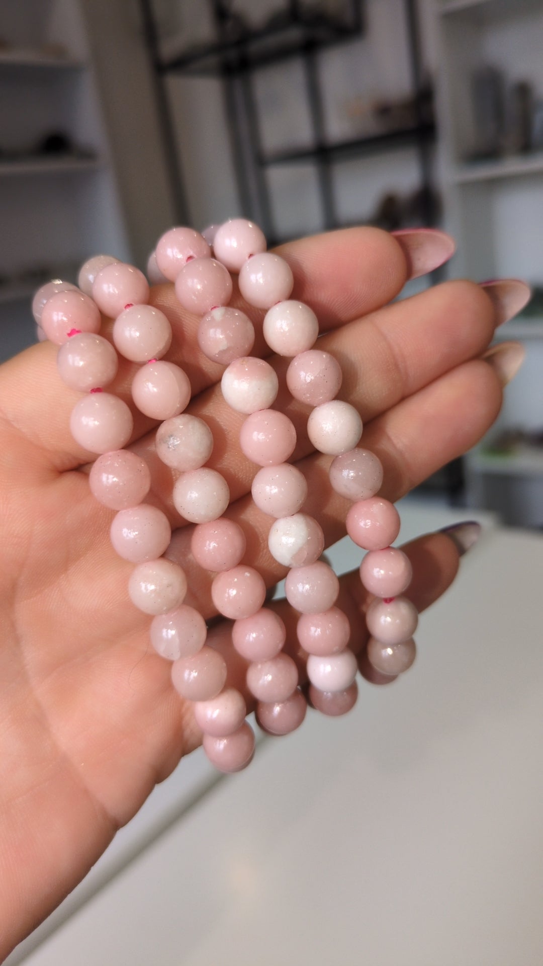 Pink opal bracelets