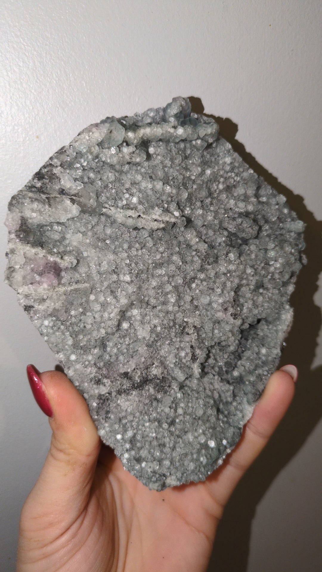 Morandi green flourite on chalcedony ✨B