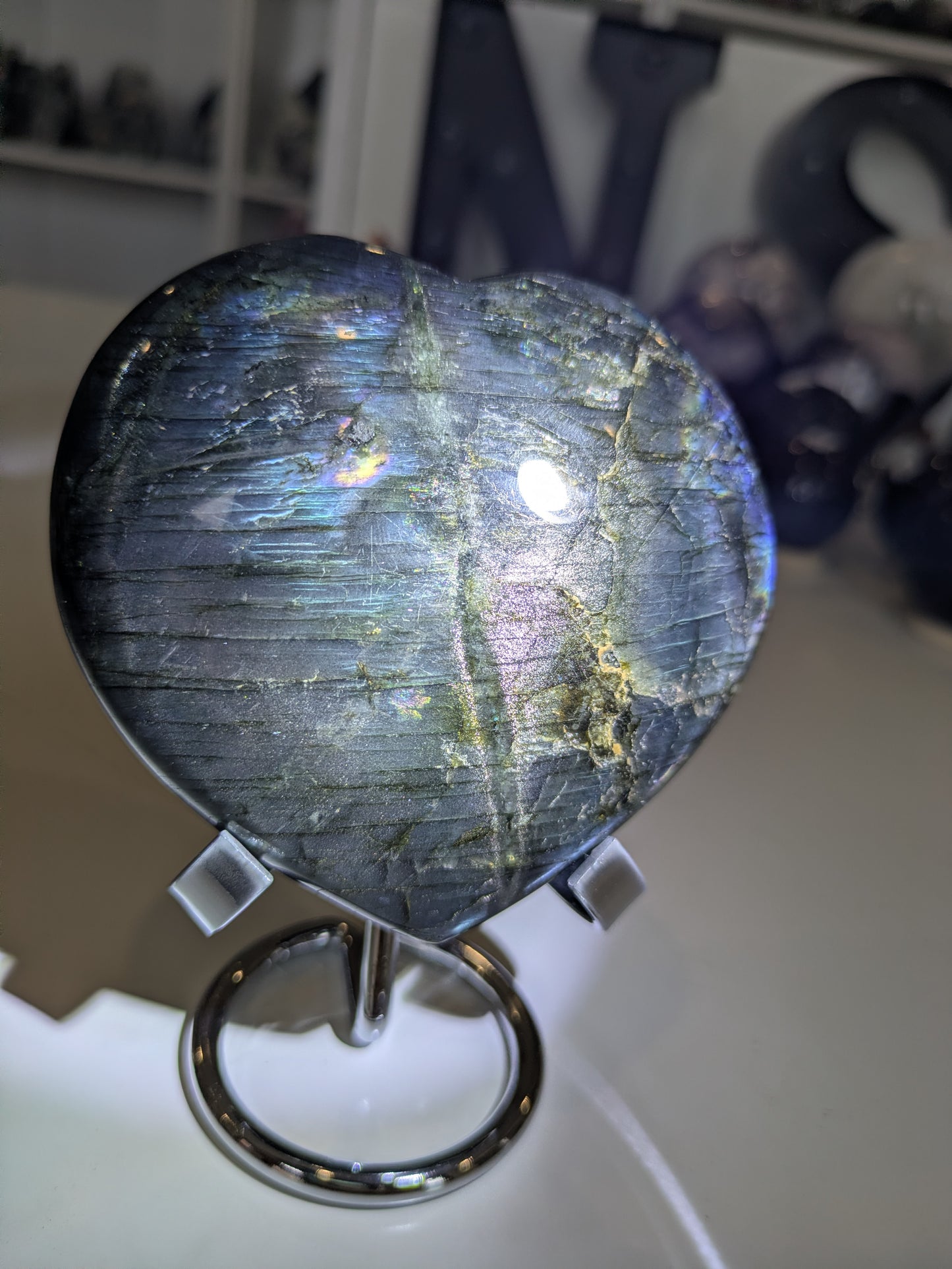 Chunky spectrolite Heart ✨