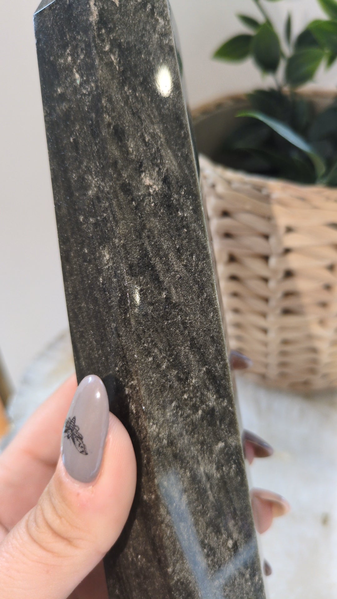 Large golden sheen obsidian ✨