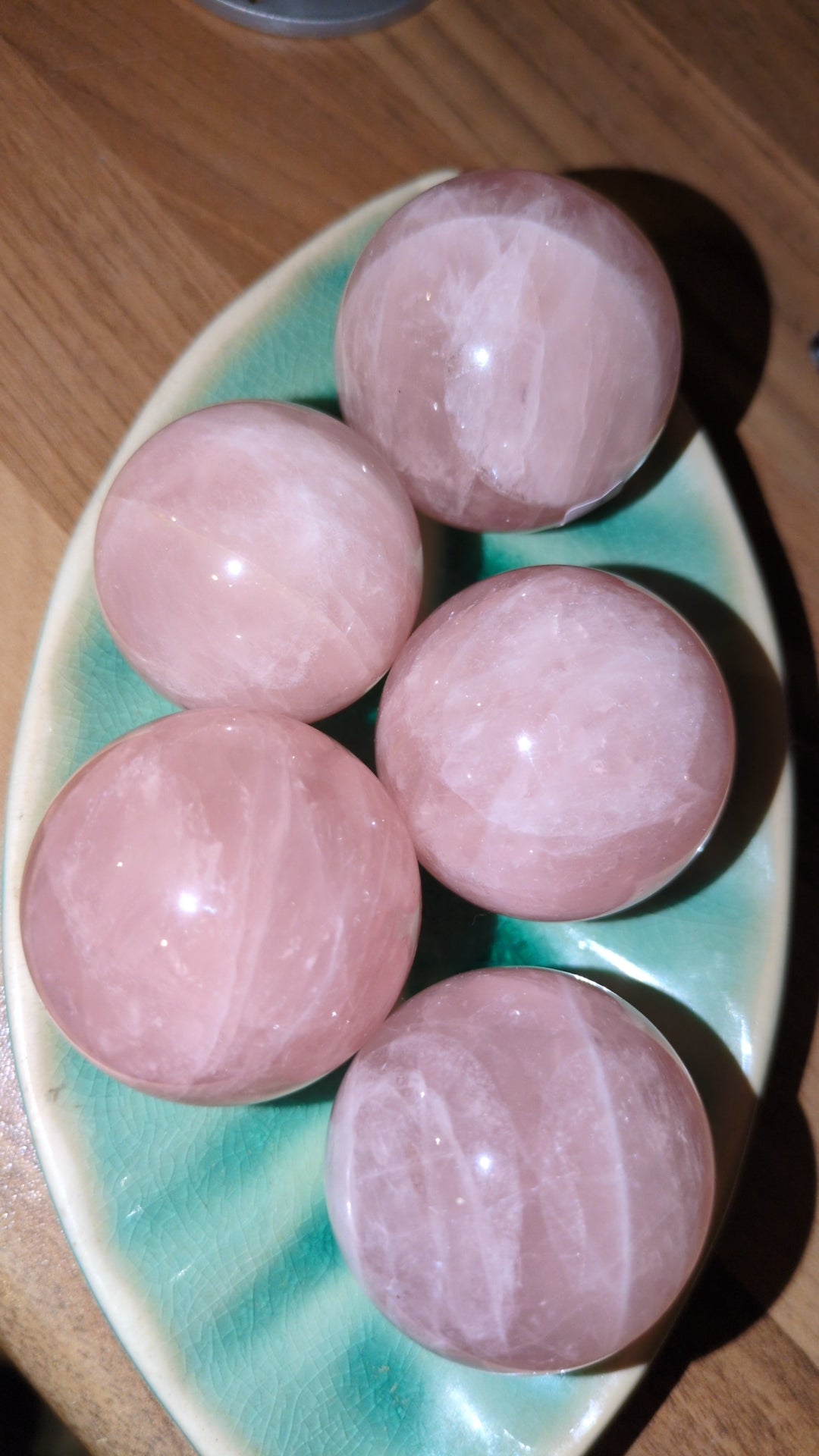 Rose quartz spheres ✨