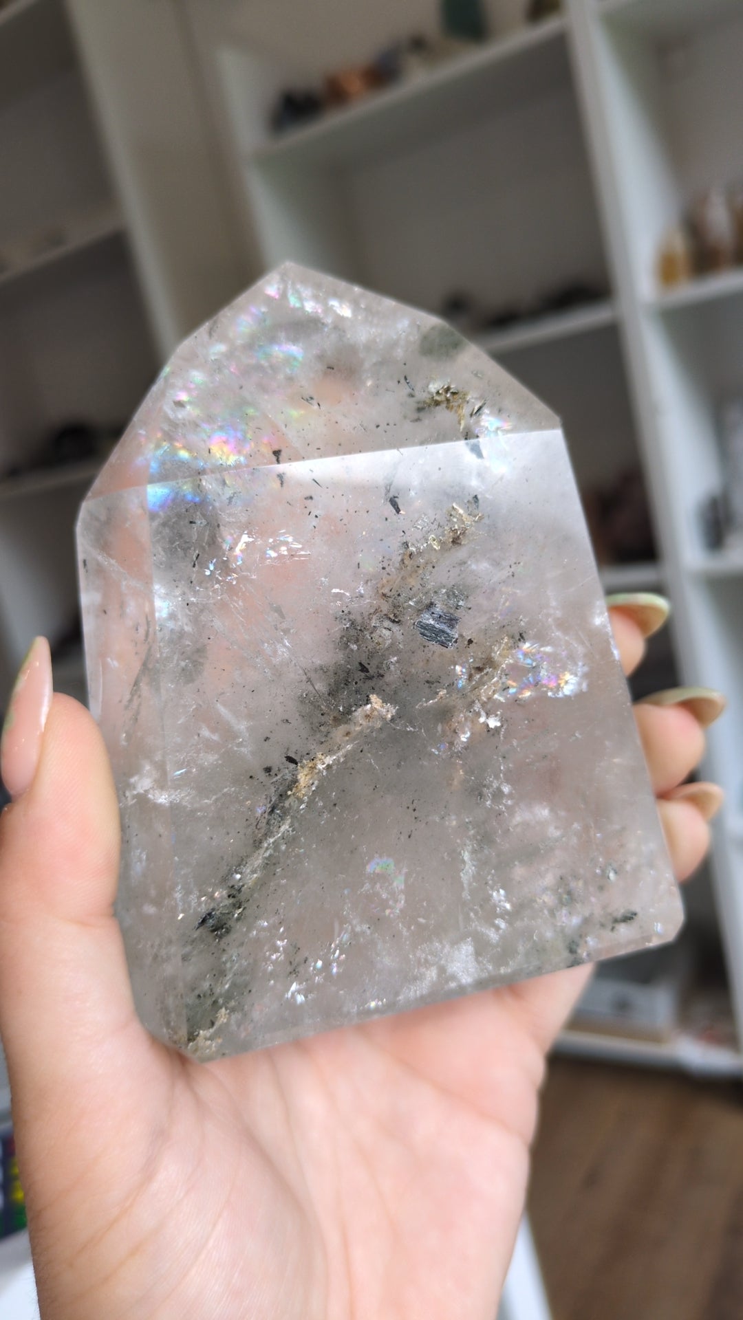 Chlorite included quartz tower ✨