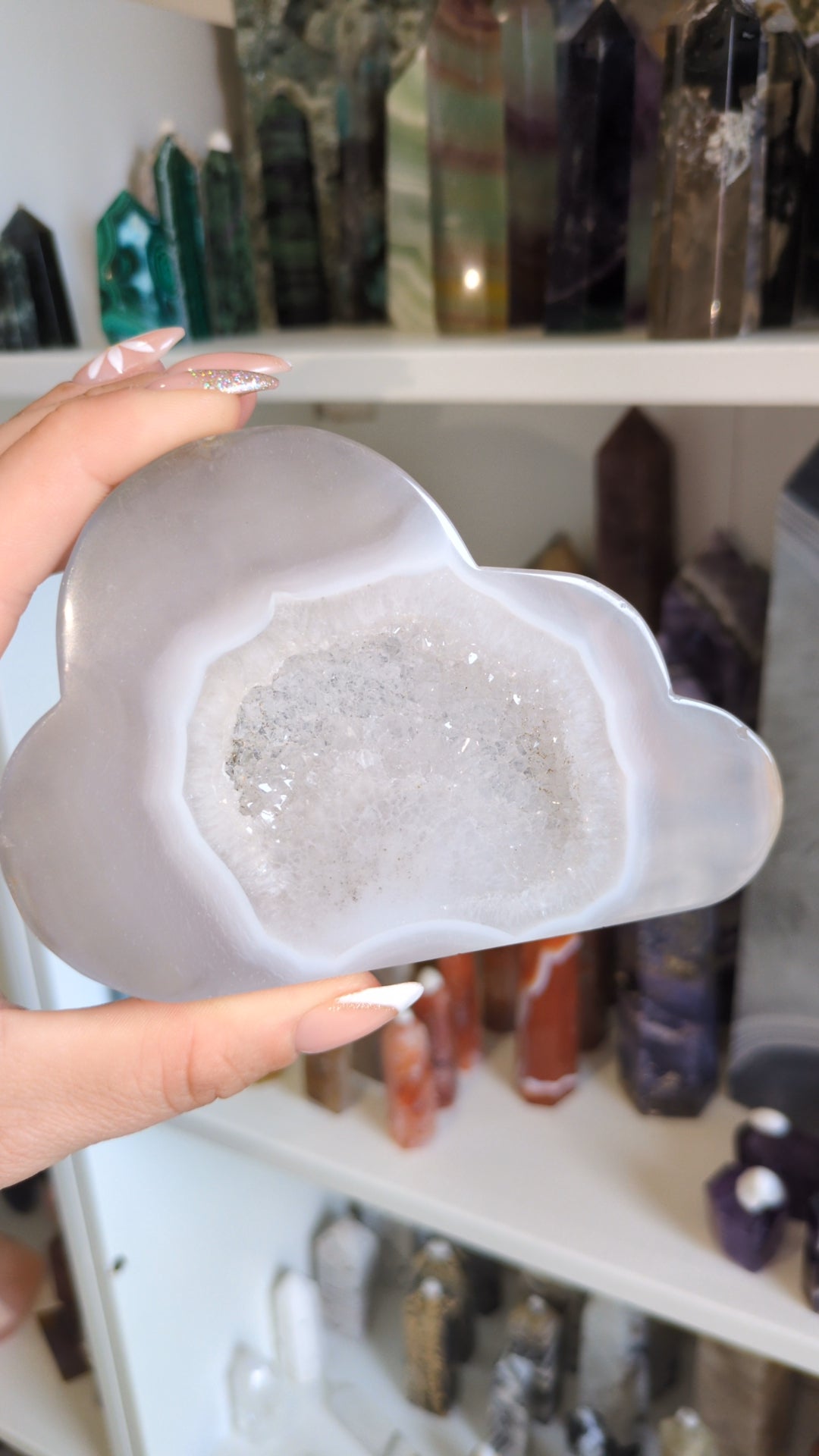 Large druzy agate cloud ☁️