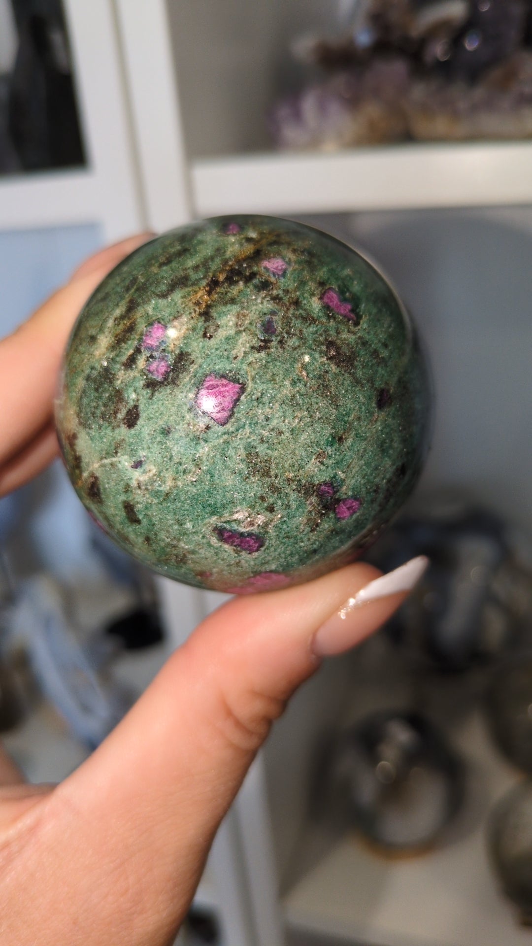 Ruby fuchsite sphere ✨