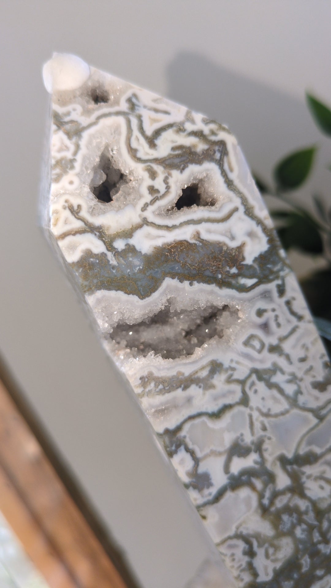 Large druzy moss tower ✨