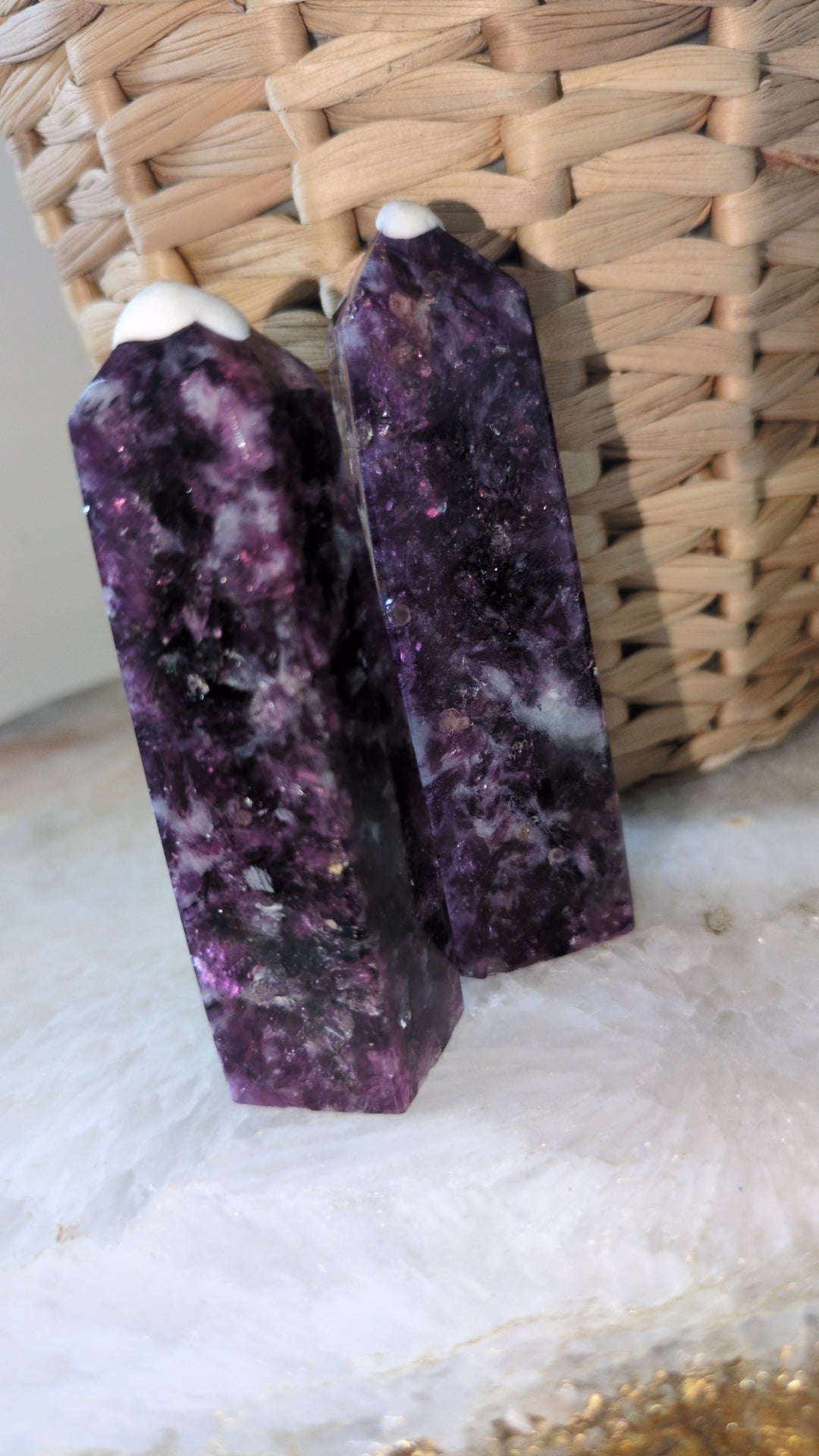 Purple mica towers ✨