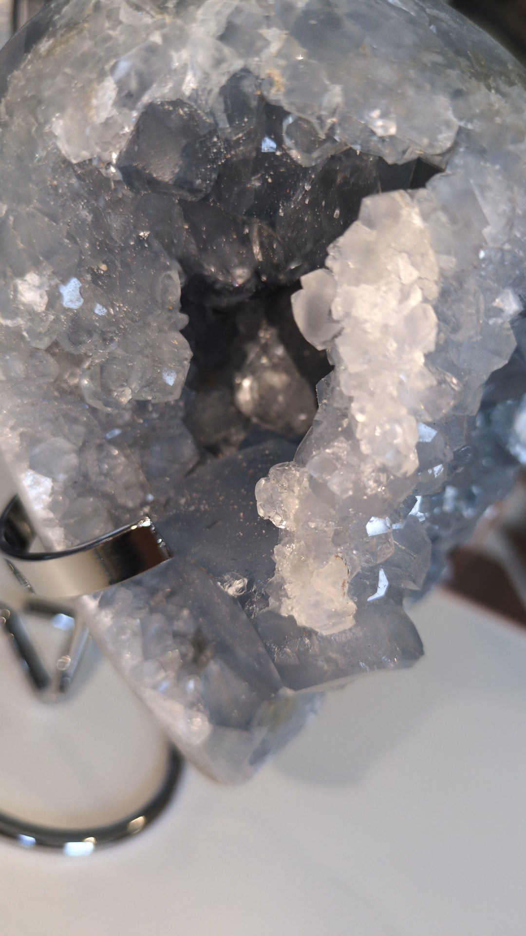 Large raw blue celestite heart 🩵