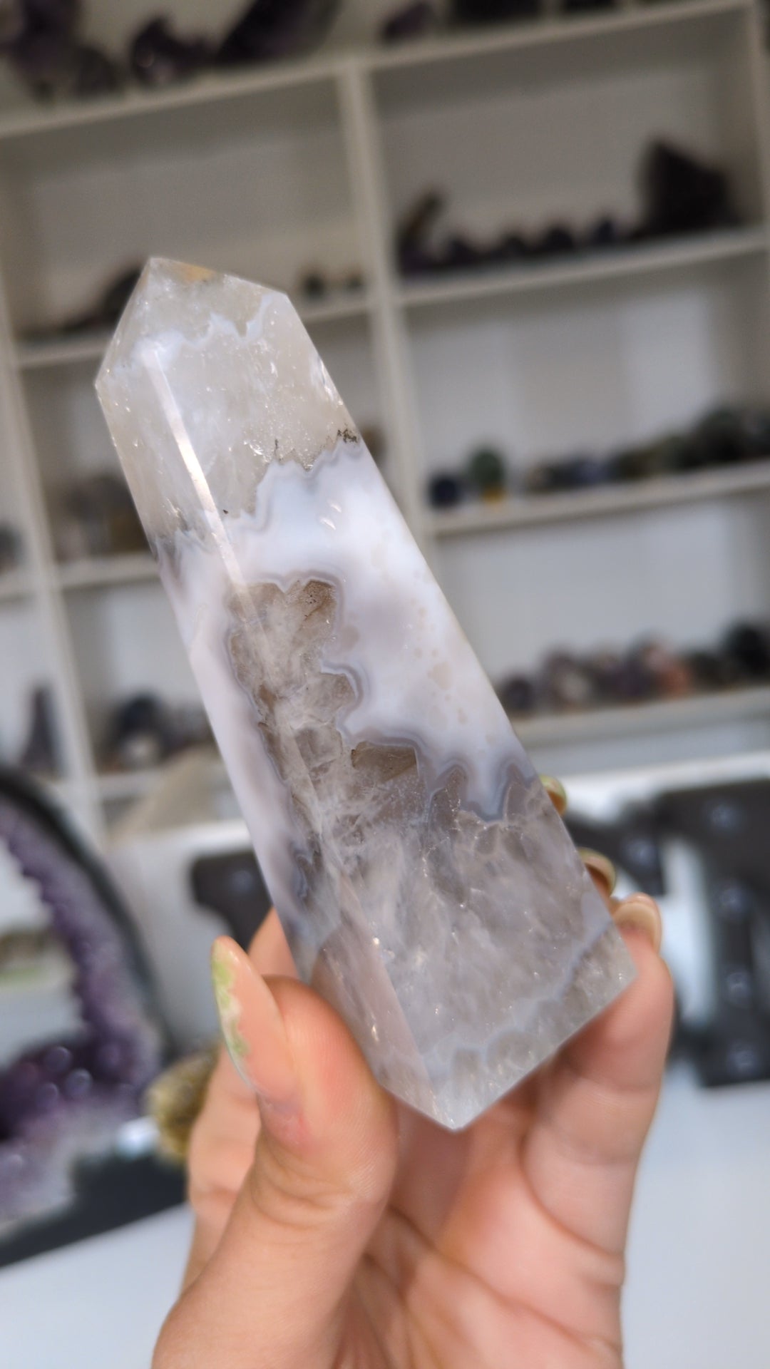 Agate tower with druzy ✨