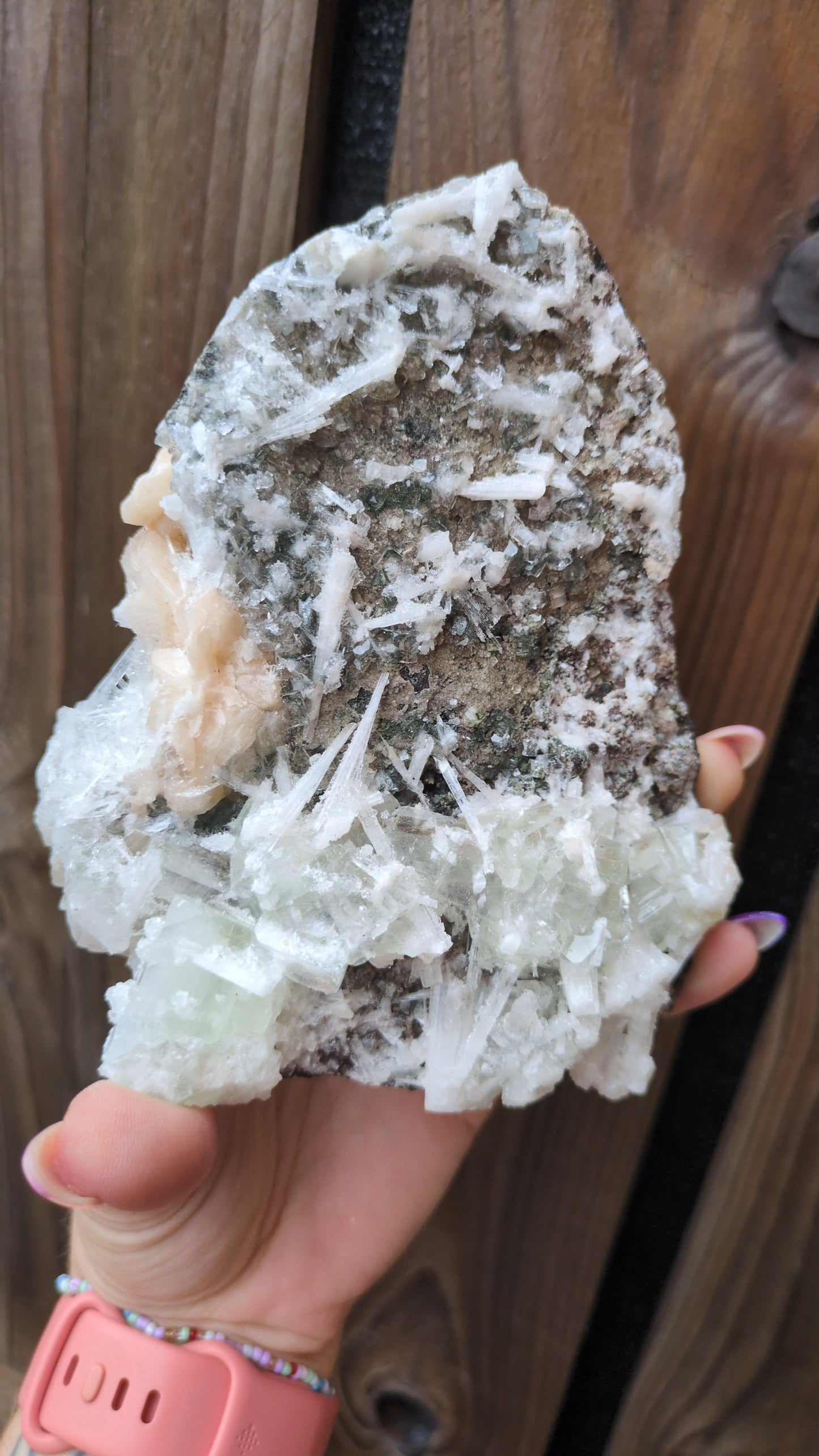 Scolecite Sprayed Apophyllite ✨ India ✨