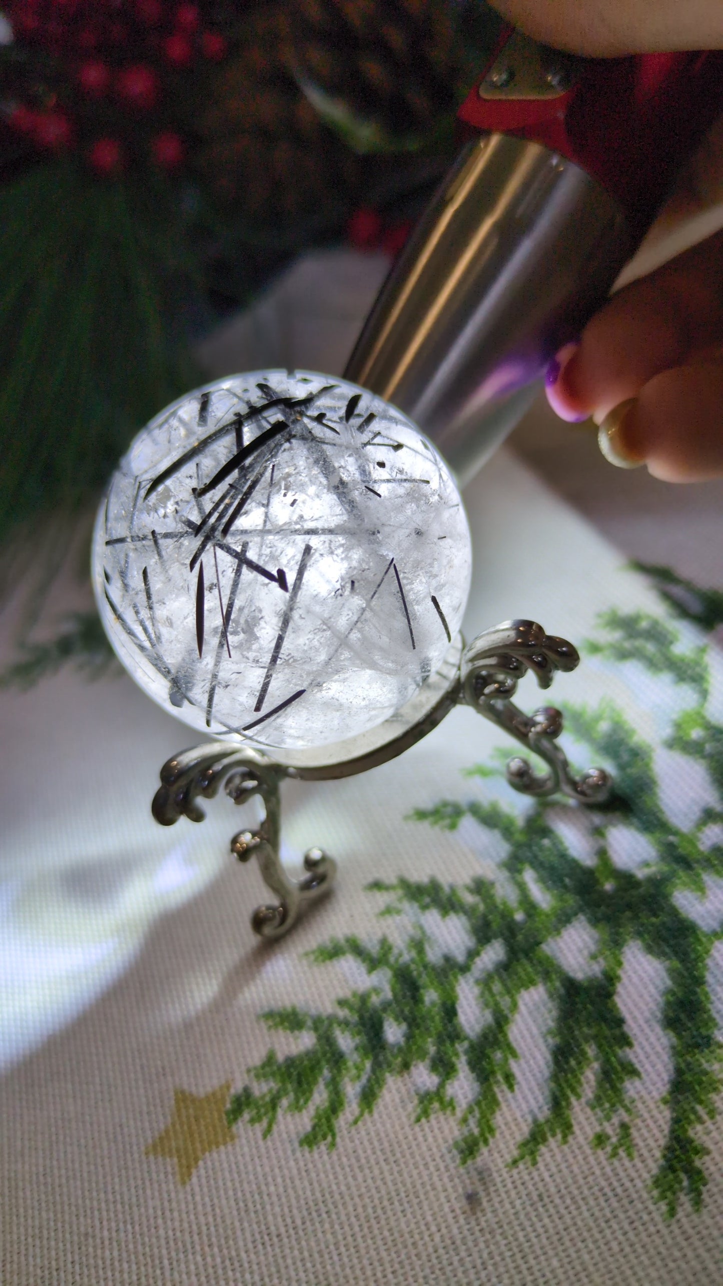 Tourmaline in quartz sphere ✨