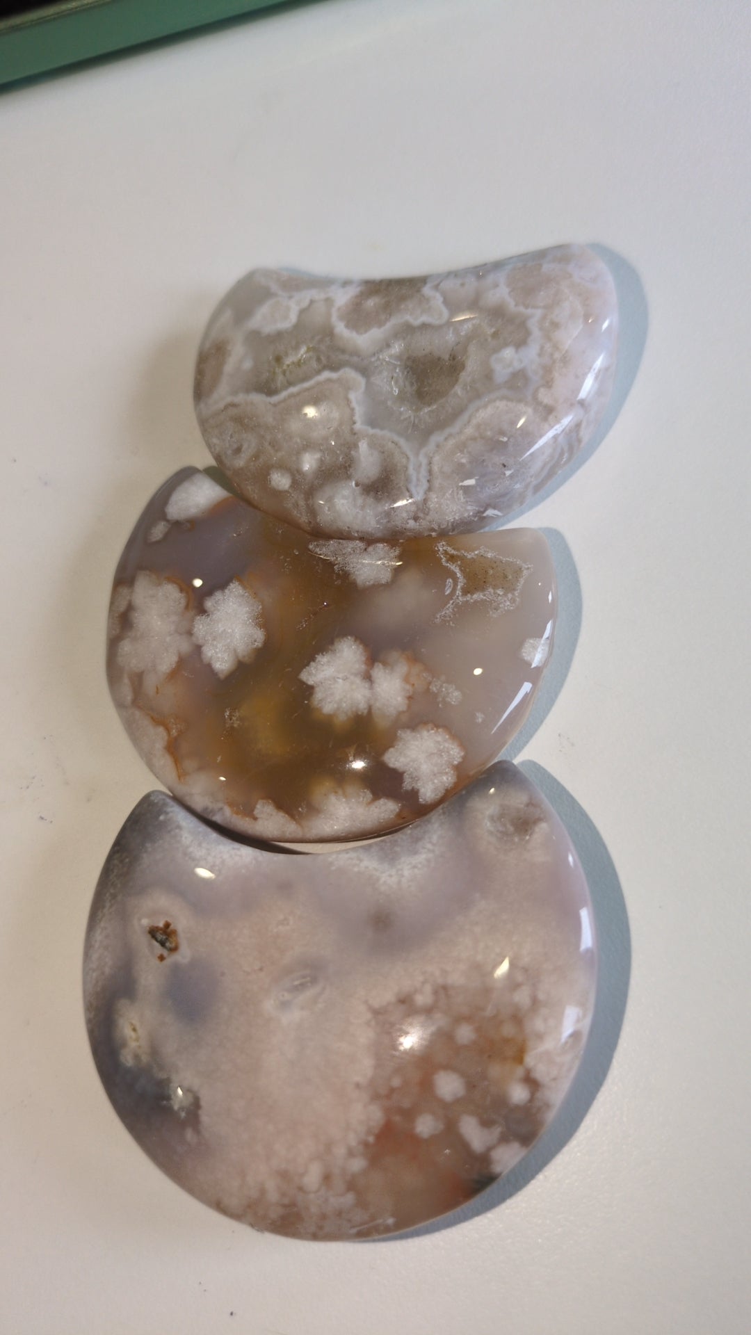 Flower agate moons ✨