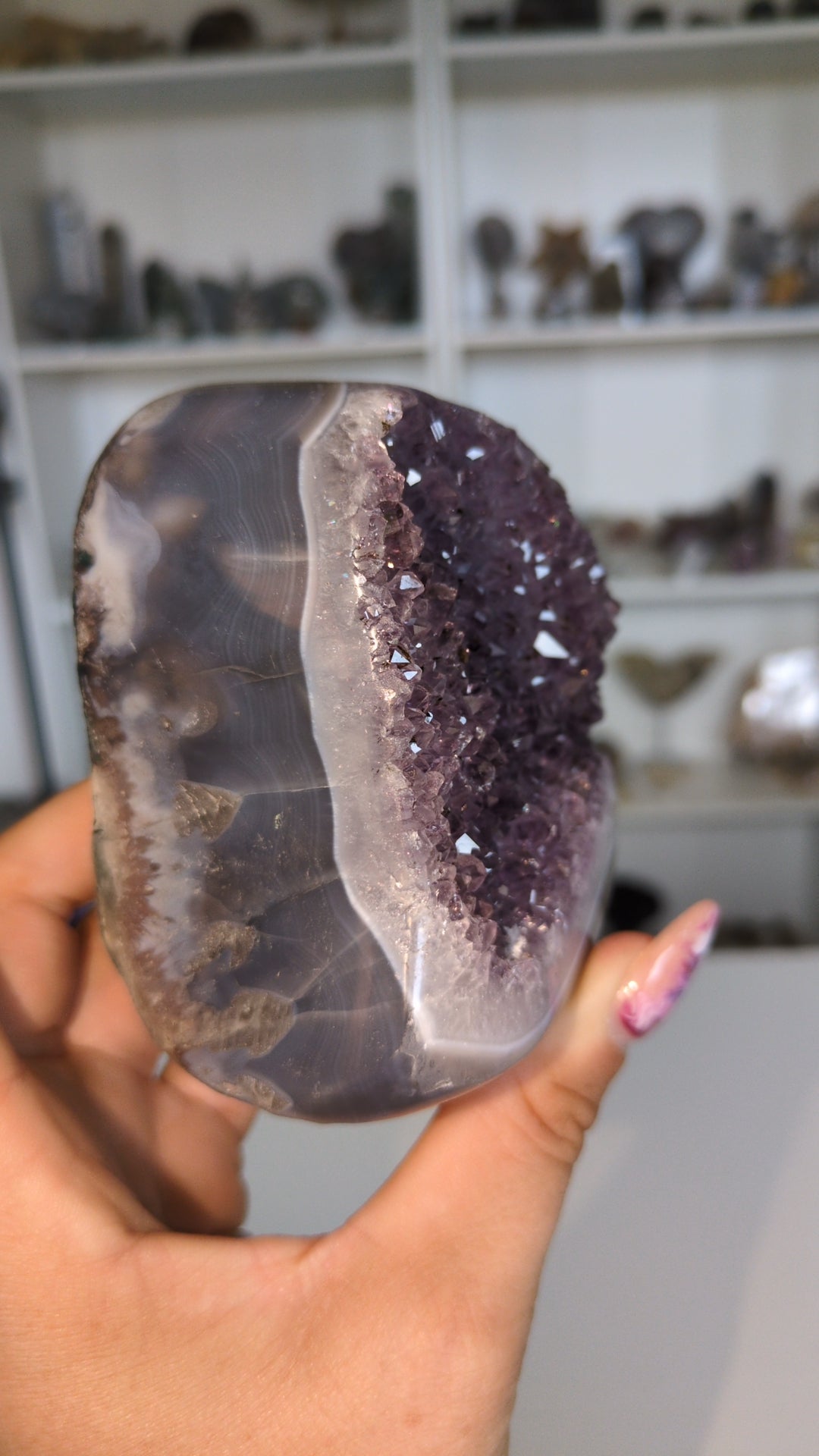 Amethyst & agate cut base A ✨