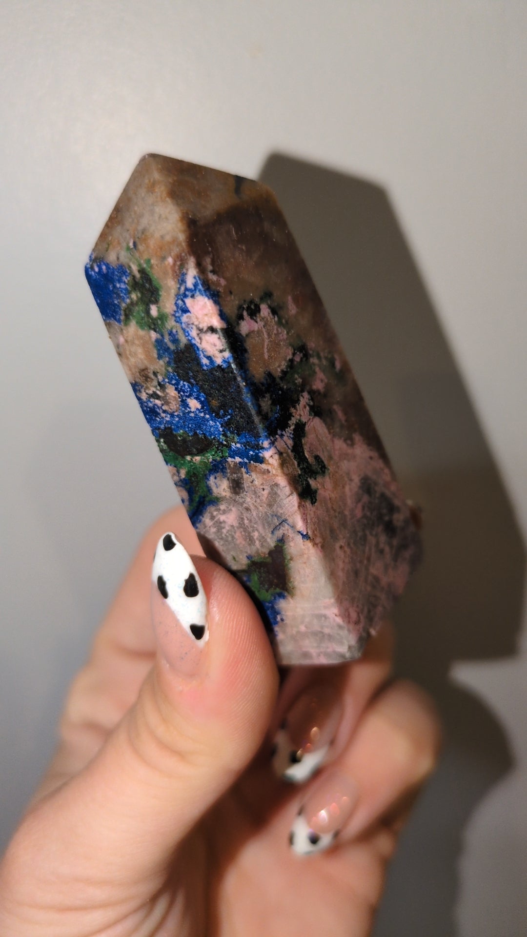 Cobaltoan calcite with azurite ✨A