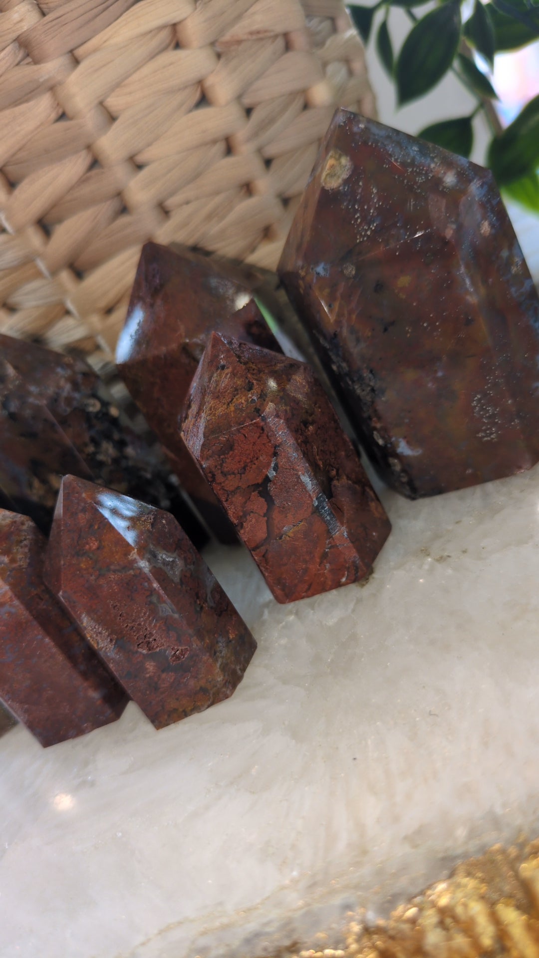 Jasper and pyrite mixed towers from Brazil ✨