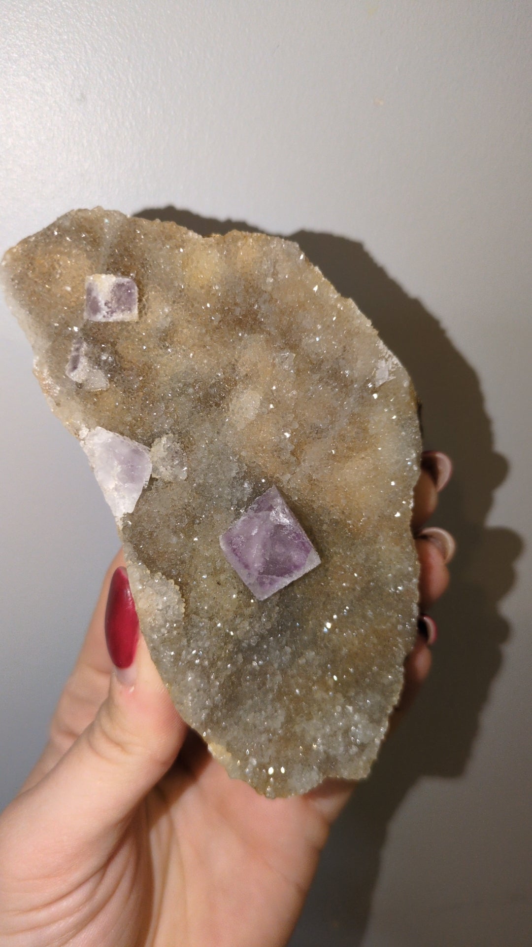 Purple flourite on yellow chalcedony ✨