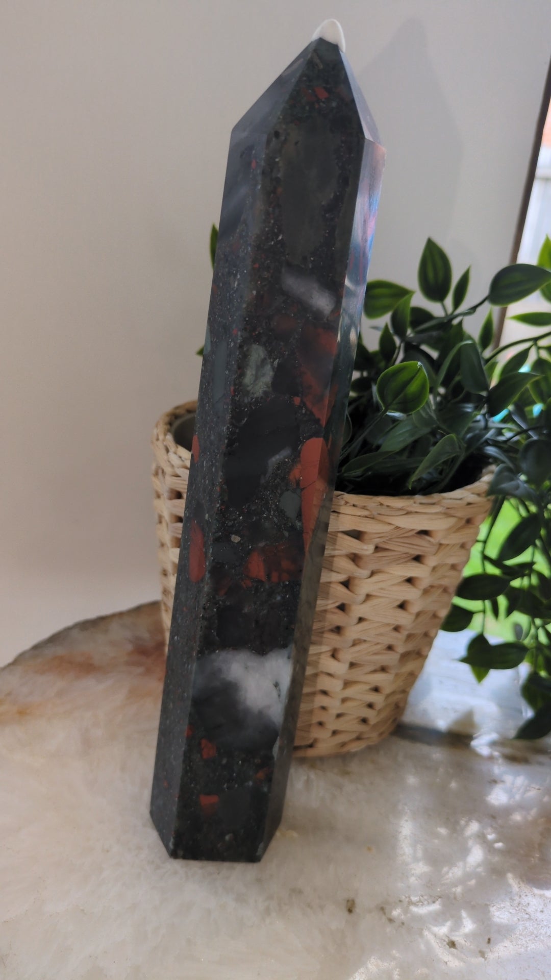 Large African bloodstone tower ✨