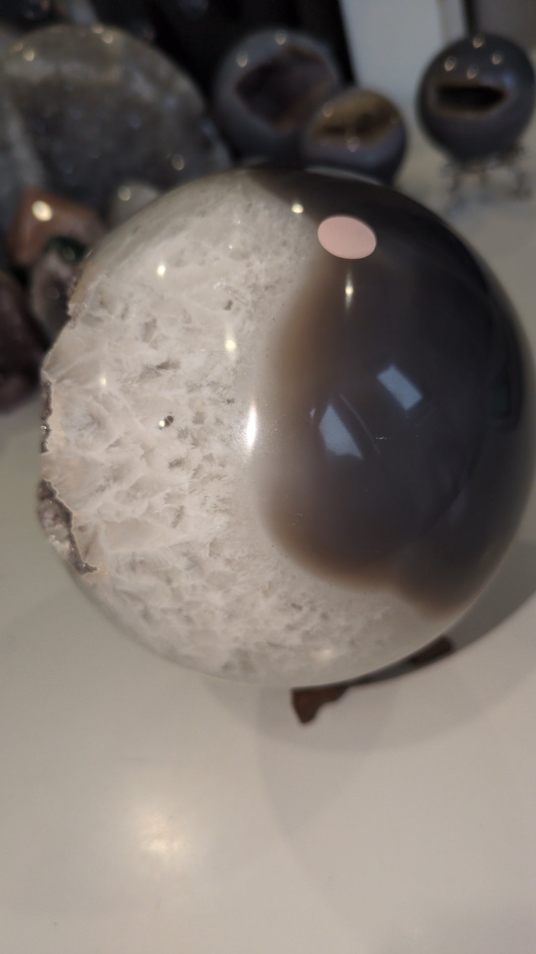 High quality sugar druzy agate& quartz sphere ✨