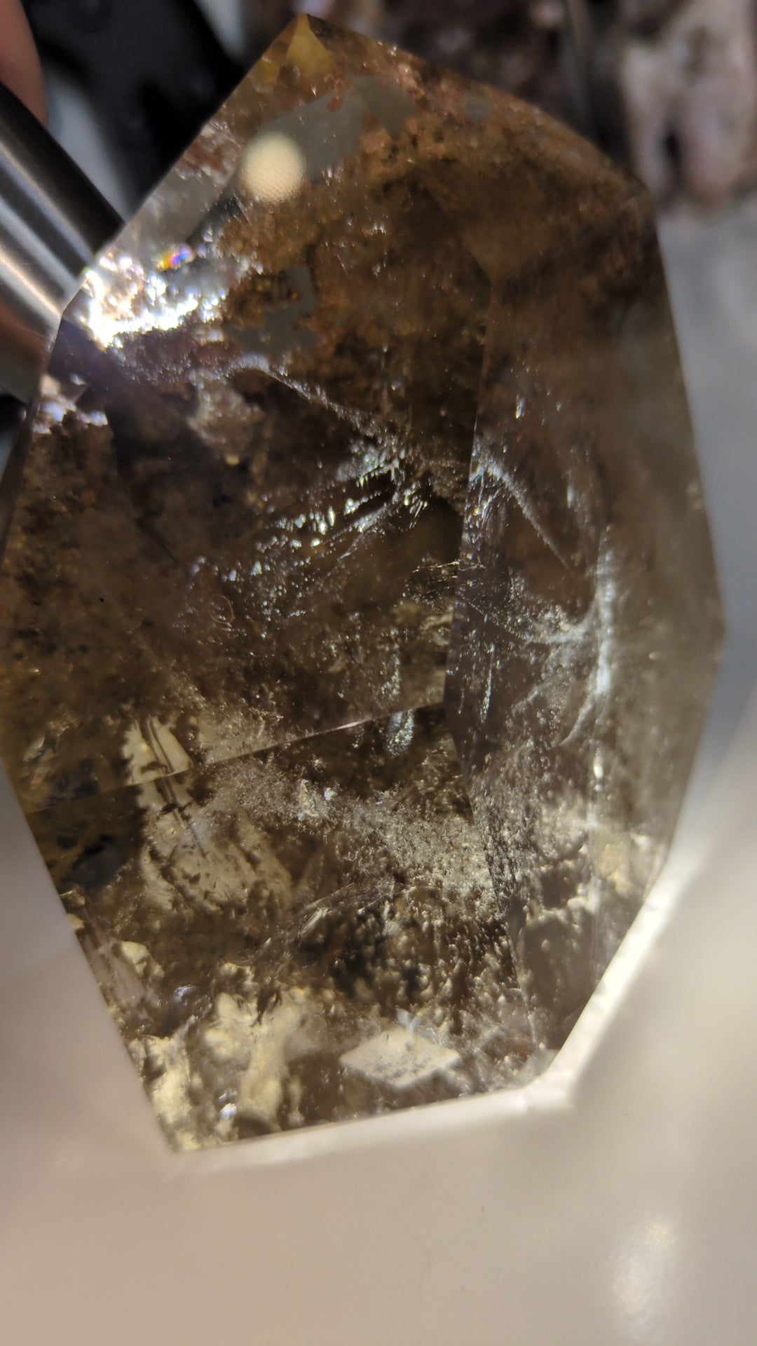 Super chunky lodolite with rutile tower ✨