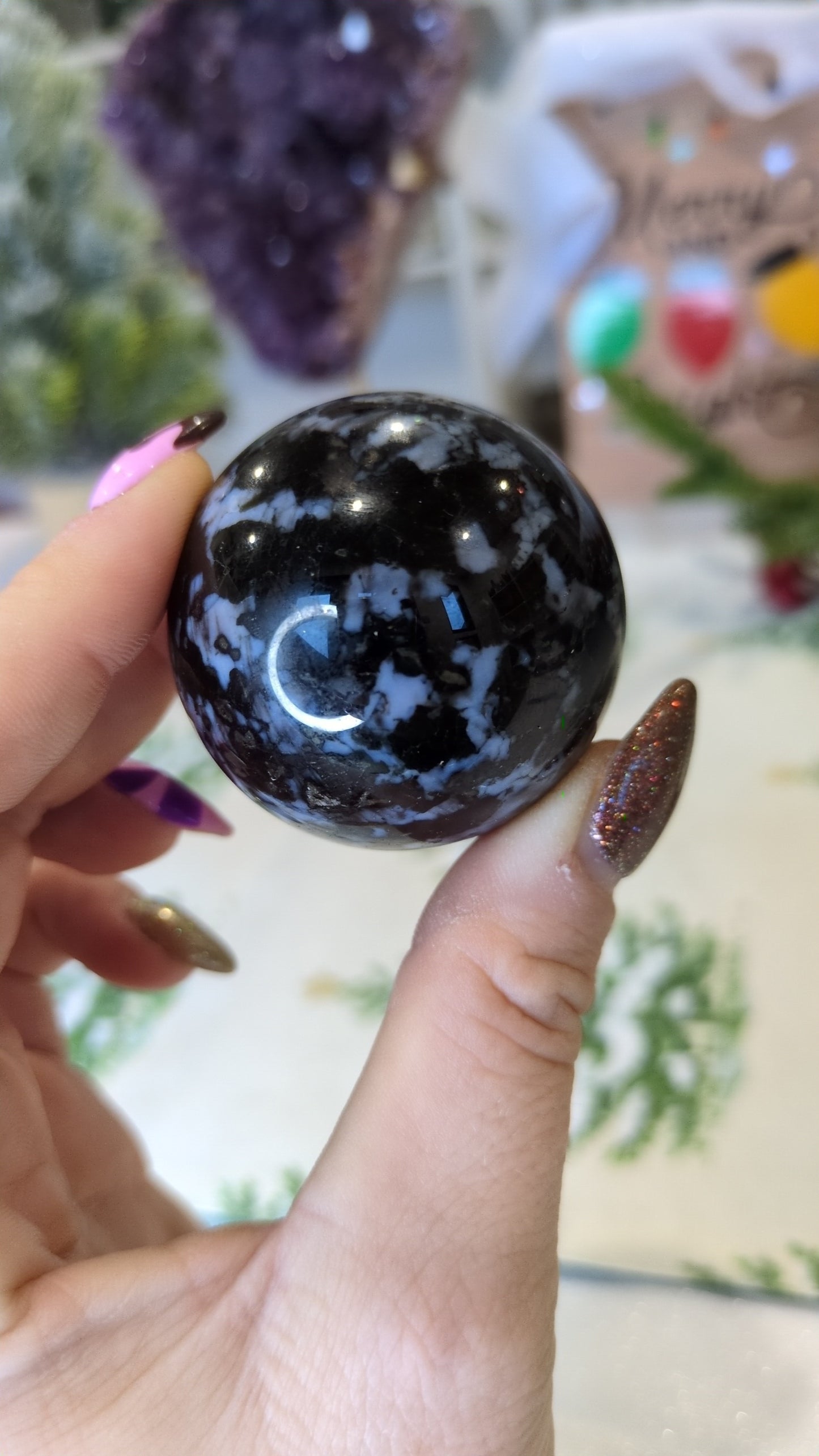 Indigo stone sphere ✨