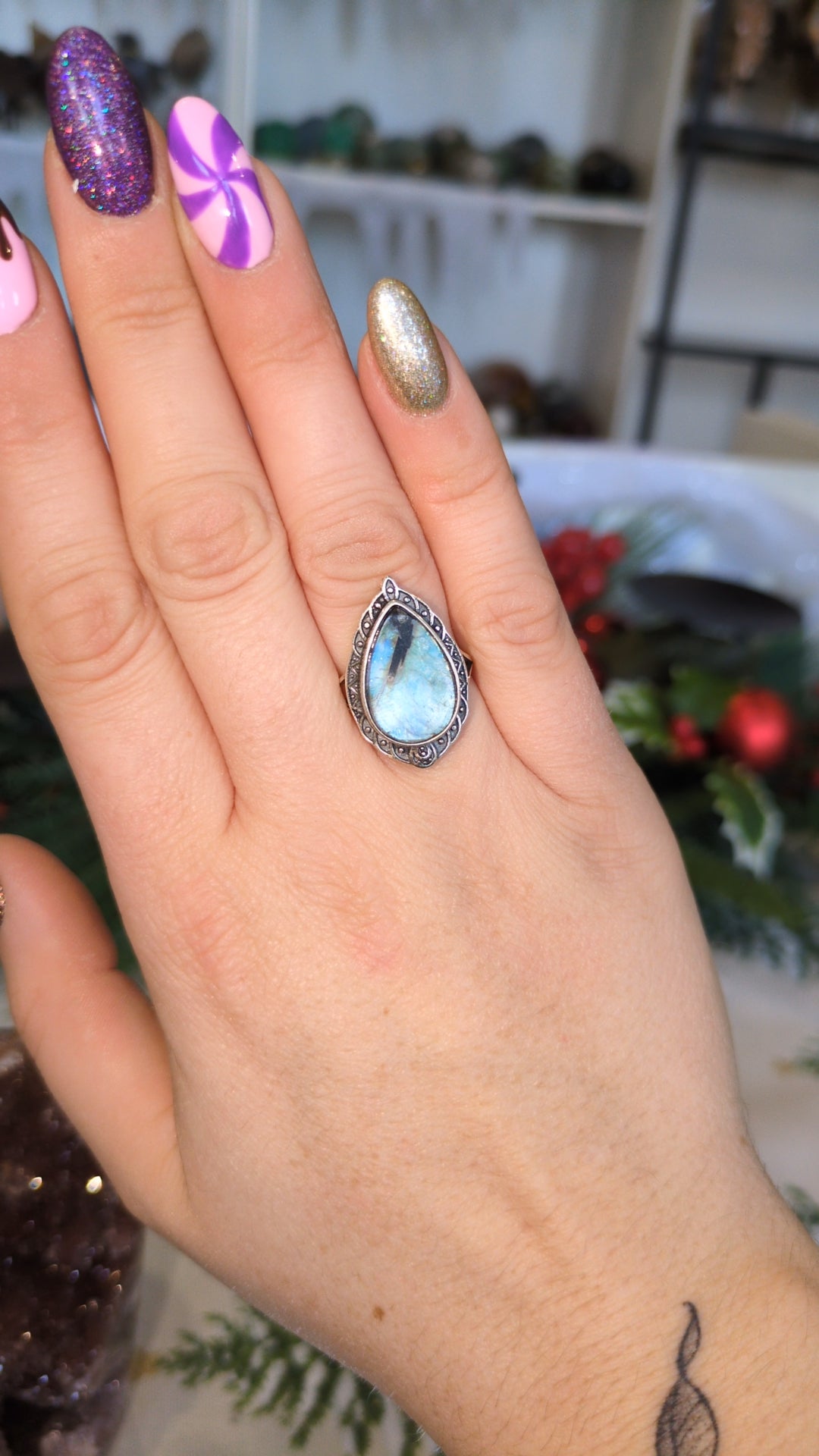 Rainbow moonstone ring 💍