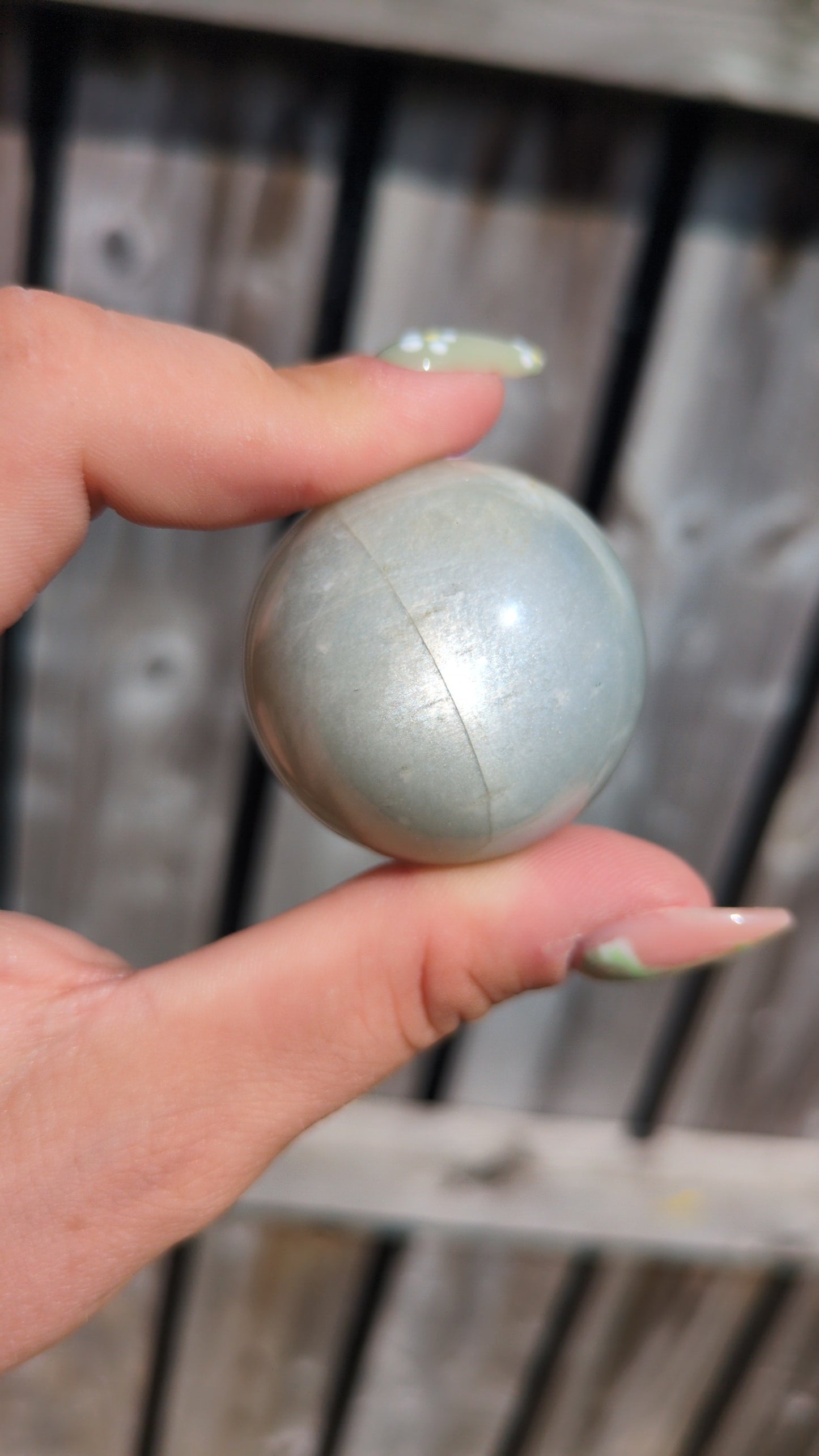Green moonstone sphere ✨