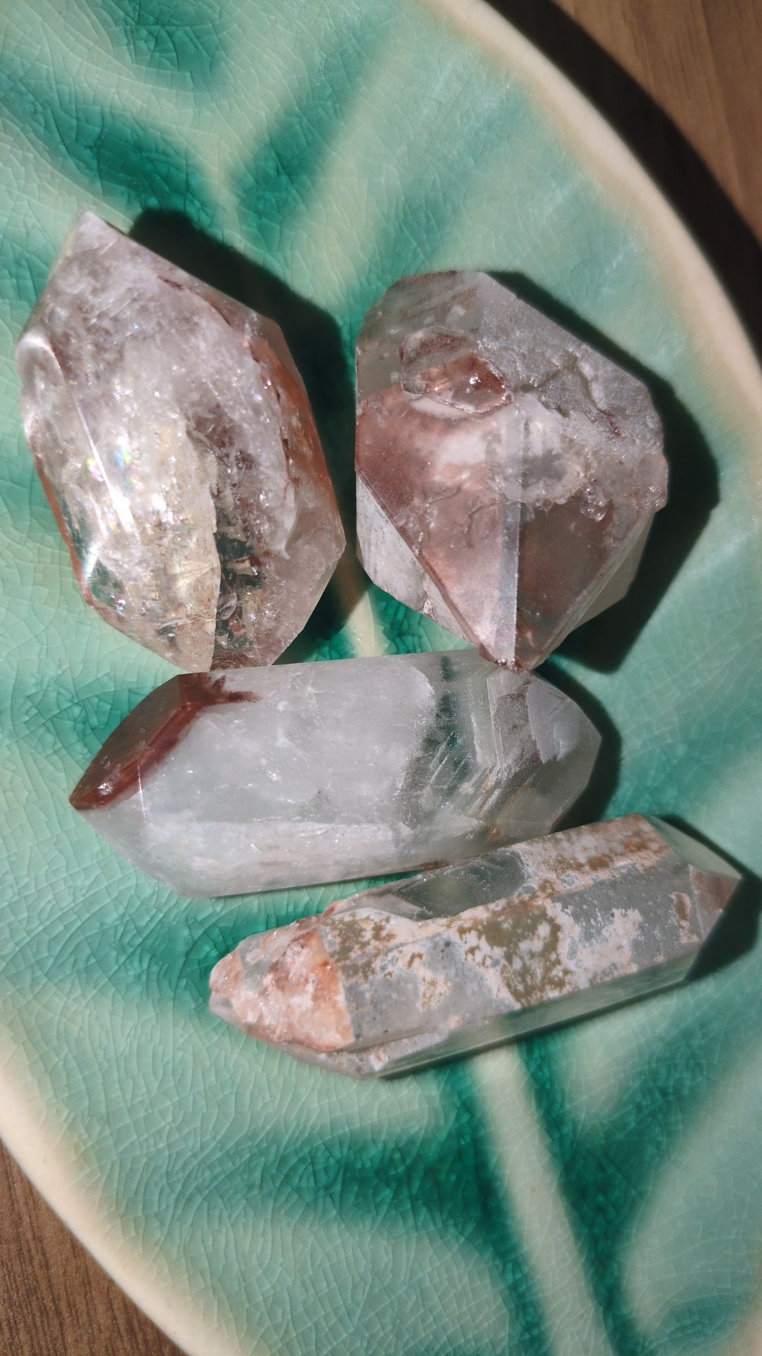 Hematite and green chlorite included quartz ✨
