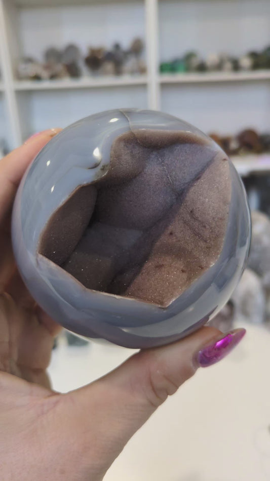 Druzy agate sphere ✨ A