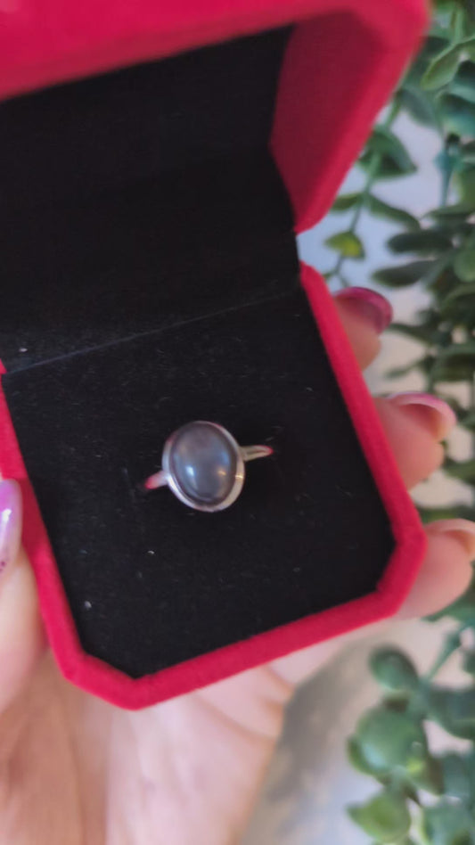 Black Moonstone ring ✨