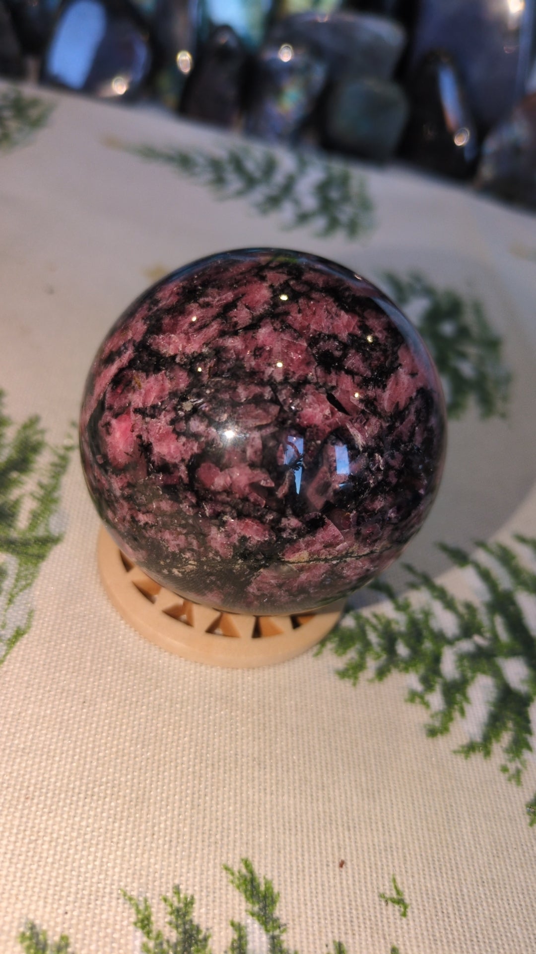 Rhodonite sphere ✨
