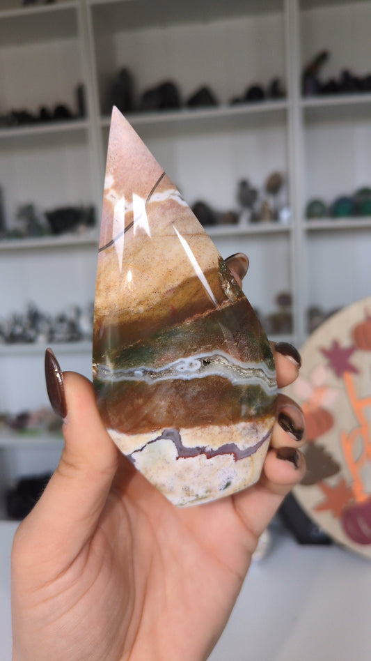 Agate/ jasper teardrop S ✨