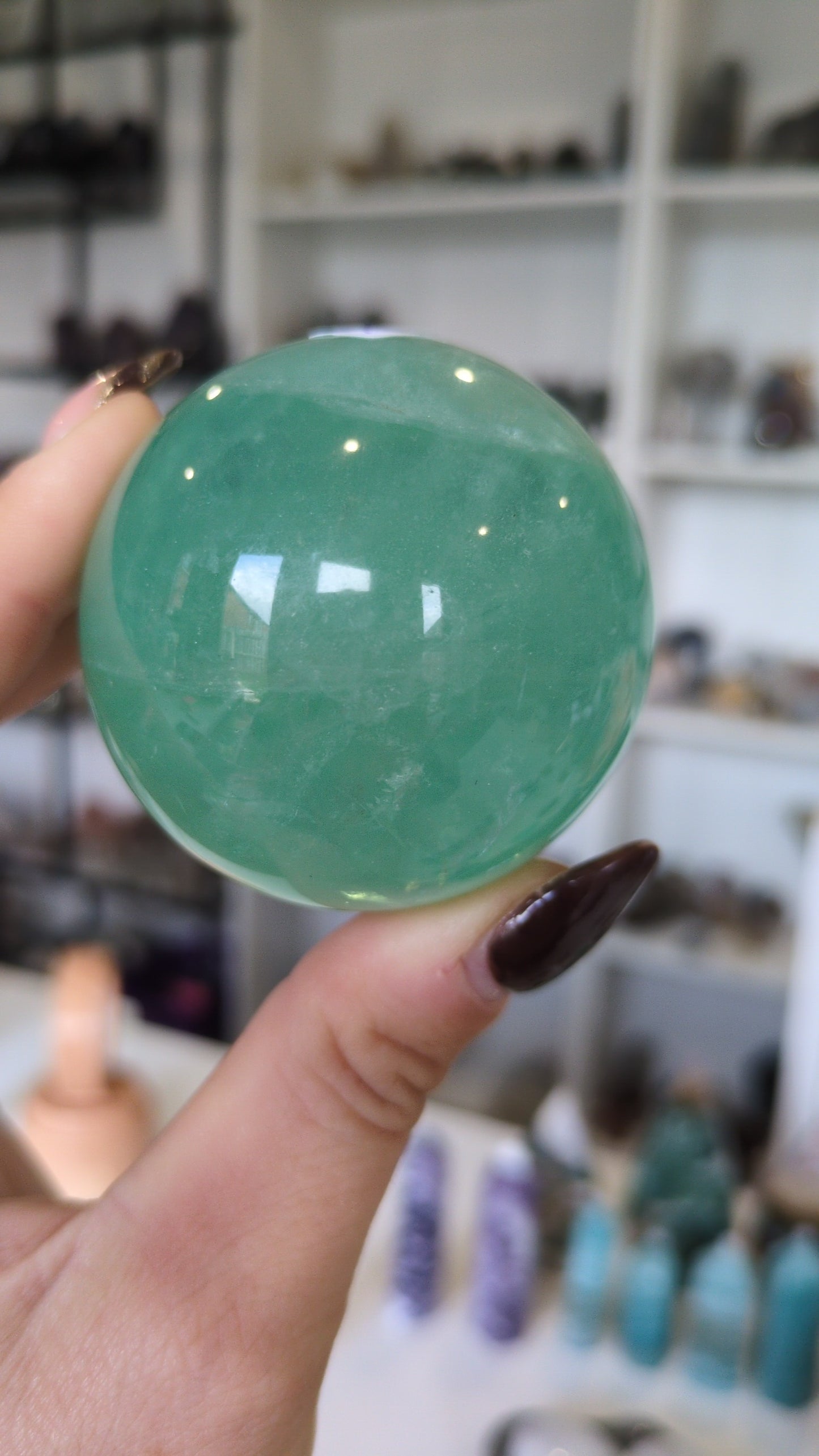 Baja blast green flourite sphere A ✨