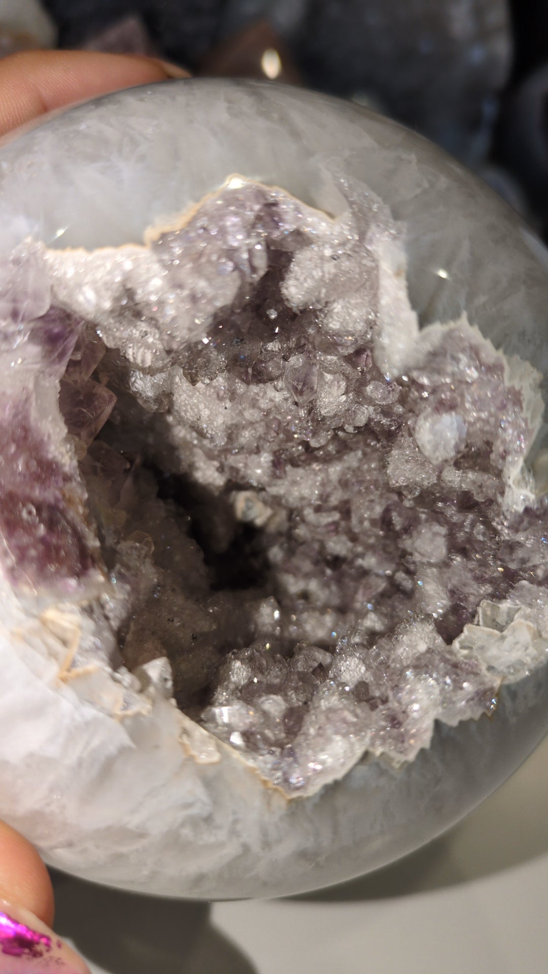 High quality sugar druzy agate& quartz sphere ✨