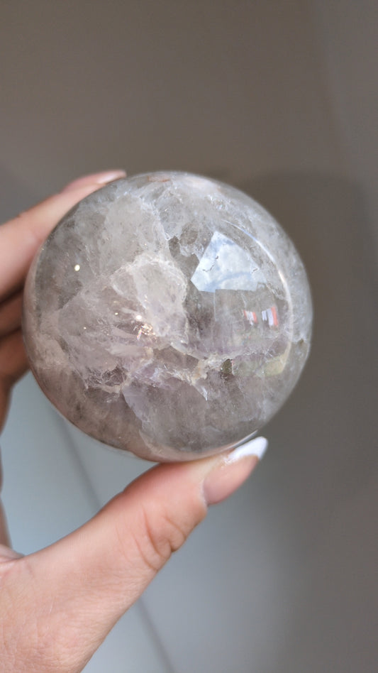 Flower agate and Prasiolite sphere ✨