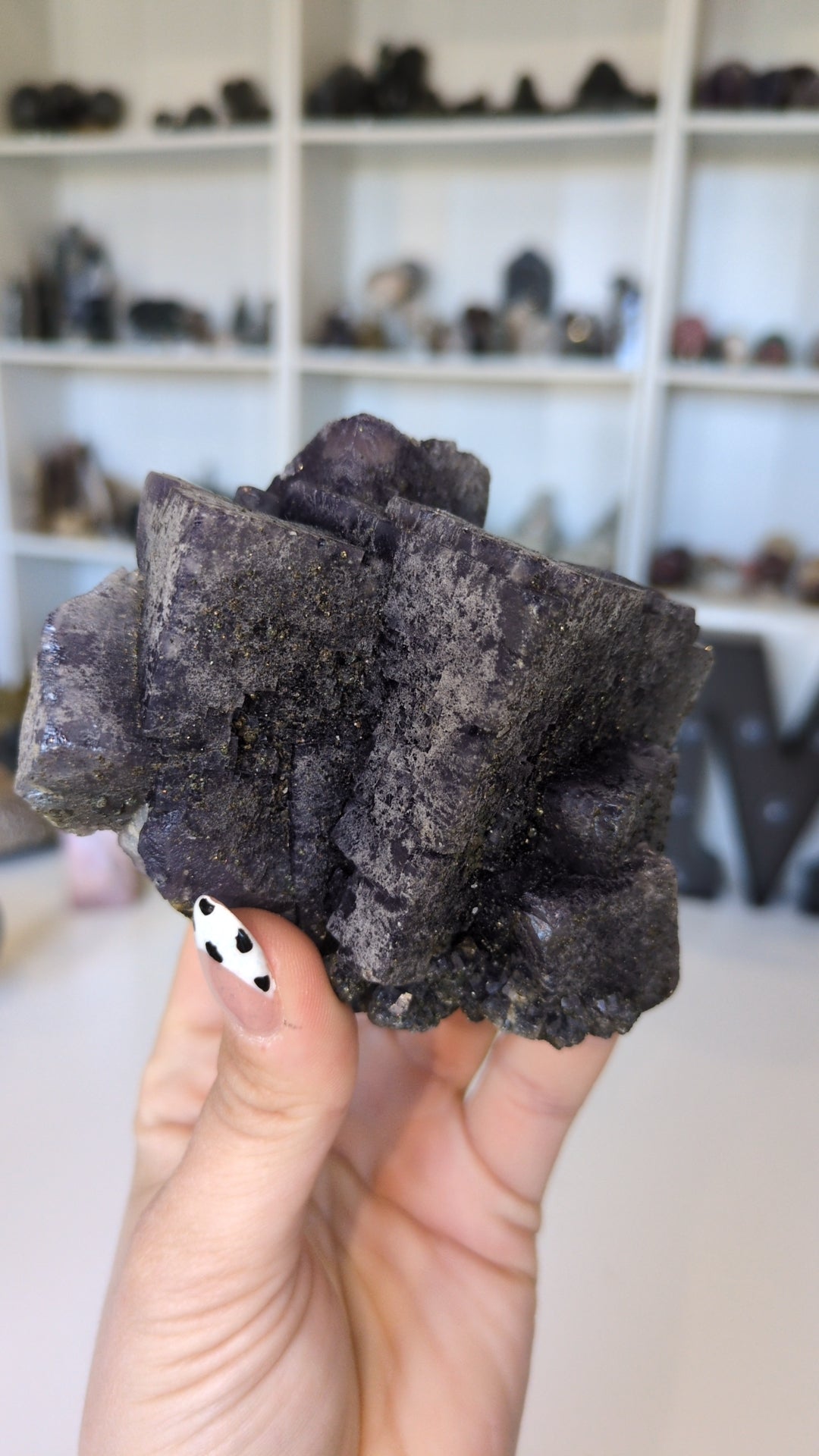 Raw flourite with pyrite ✨