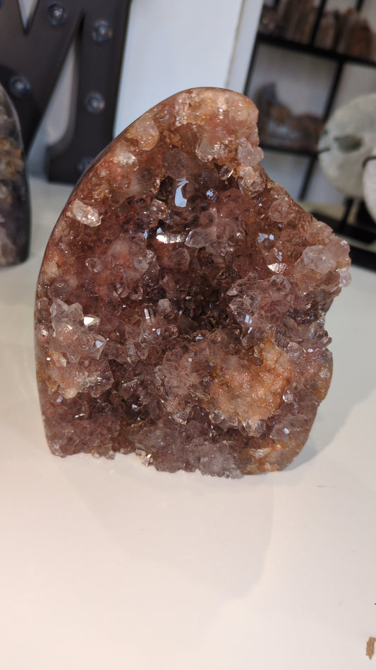 High quality pink amethyst druzy cutbase ✨